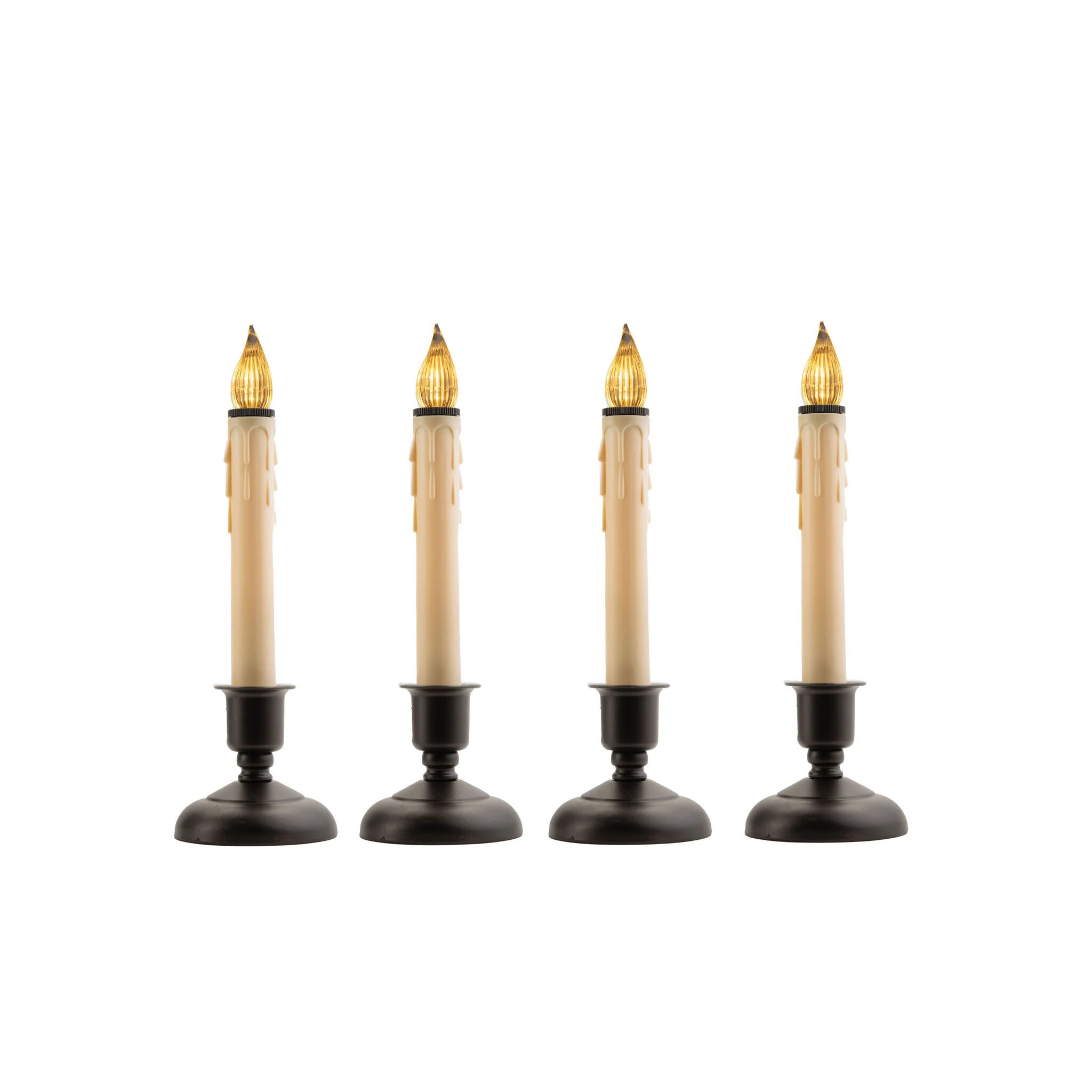 Cape Cod Antique Bronze LED Bulb Candle W/ Sensor, 9" (Set of 4)