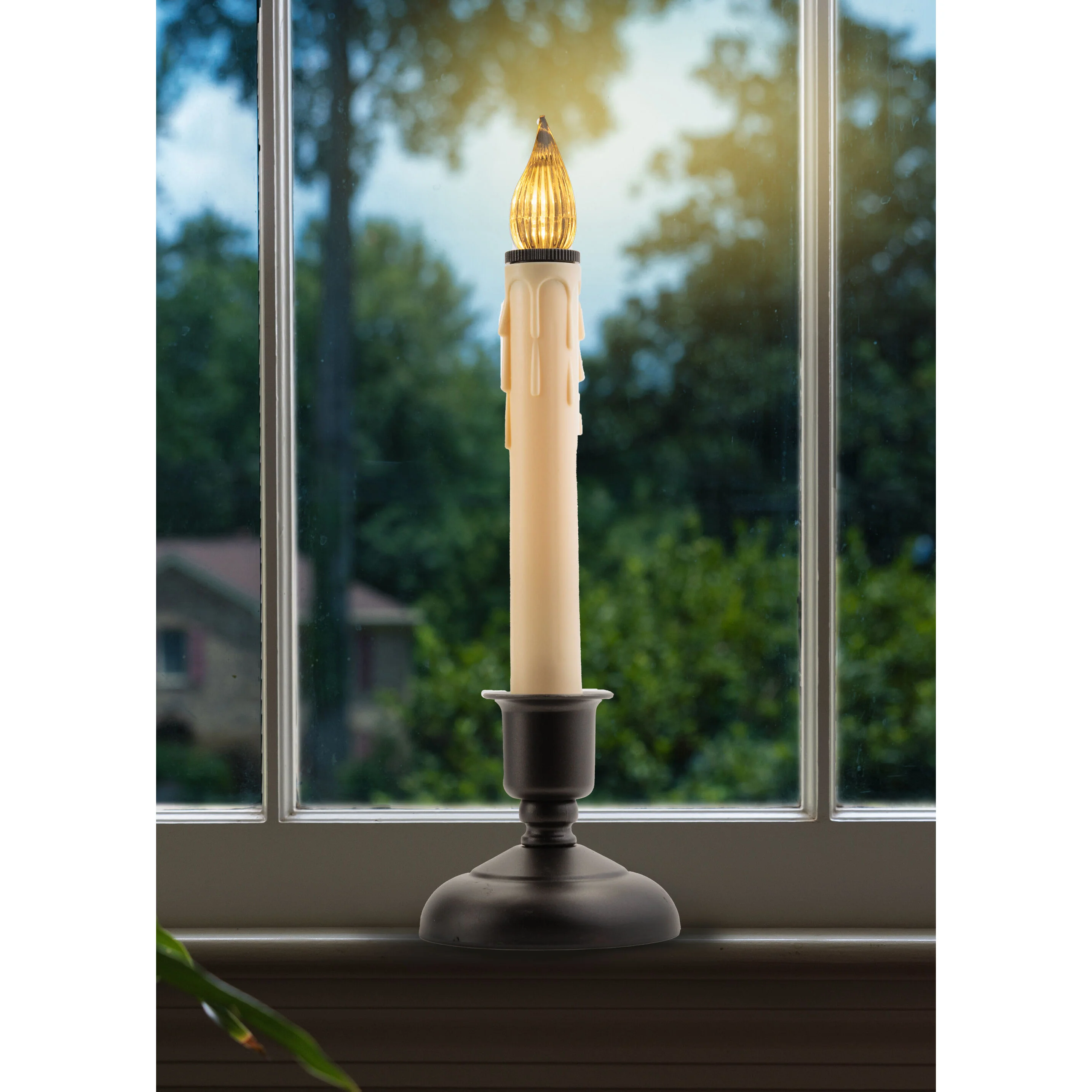 Cape Cod Antique Bronze LED Bulb Candle W/ Timer, 9" (Set of 4) - Image 2