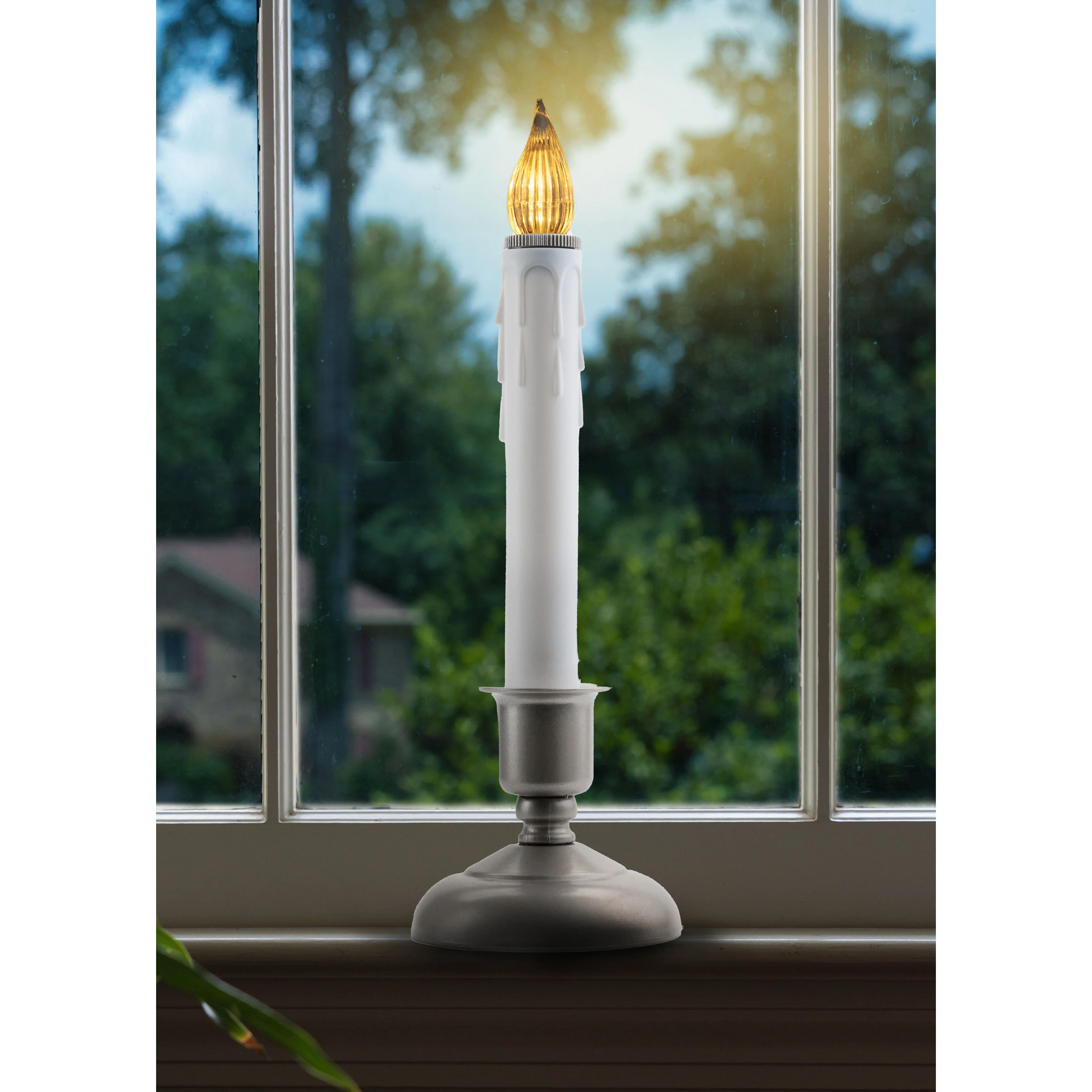 Cape Cod Pewter LED Bulb Candle W/ Sensor, 9" (Set of 4) - Image 2