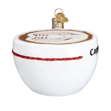 Cappuccino Glass Ornament - Image 3