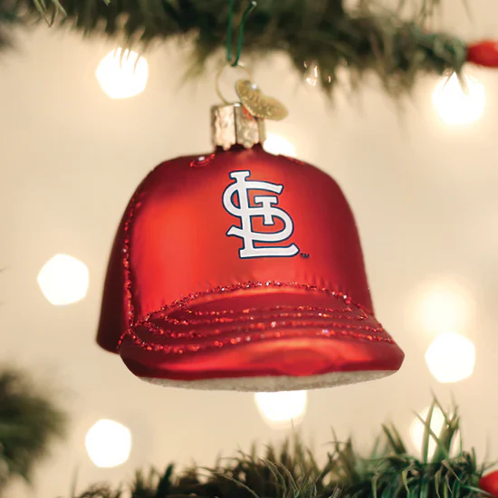 Cardinals Baseball Cap Ornament, 3.5"