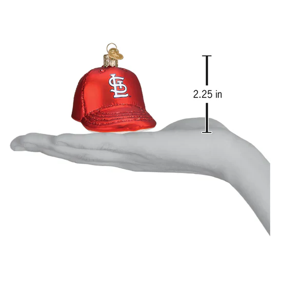 Cardinals Baseball Cap Ornament, 3.5" - Image 3
