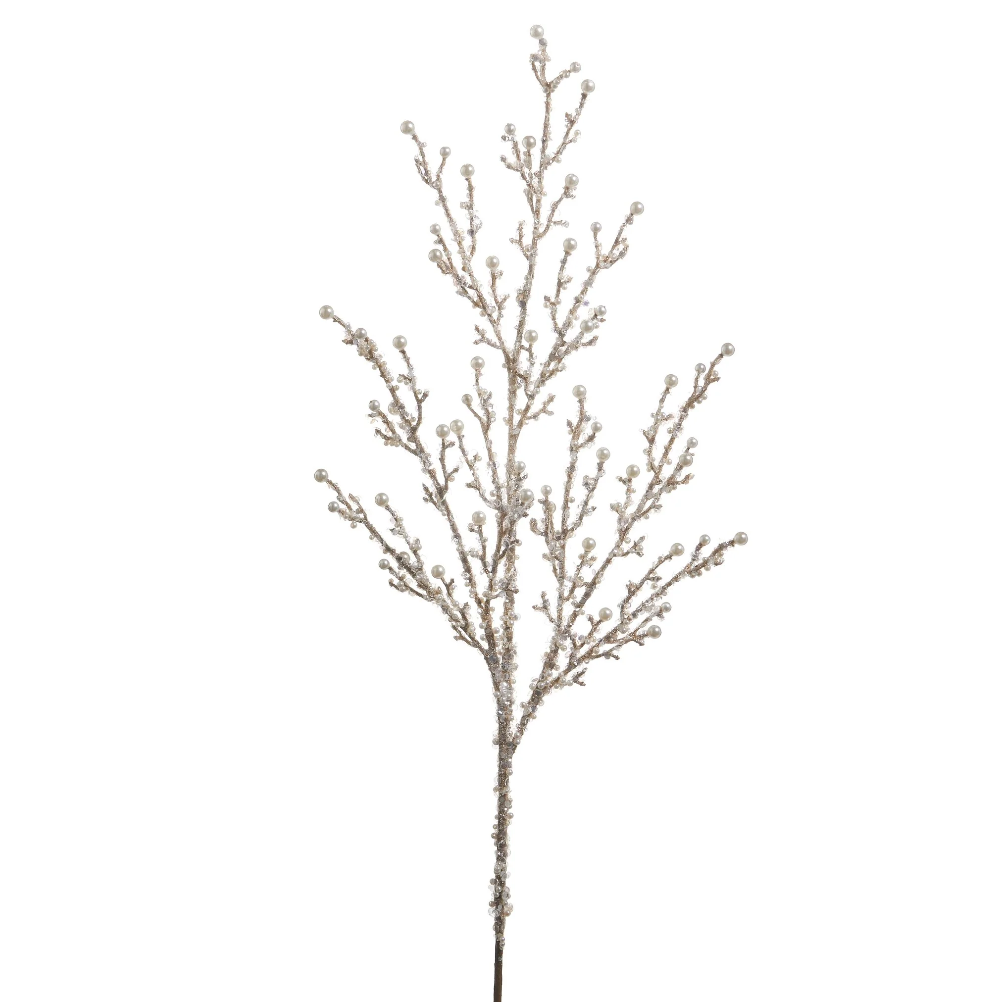 Champagne Glitter Pearl Spray, 33"