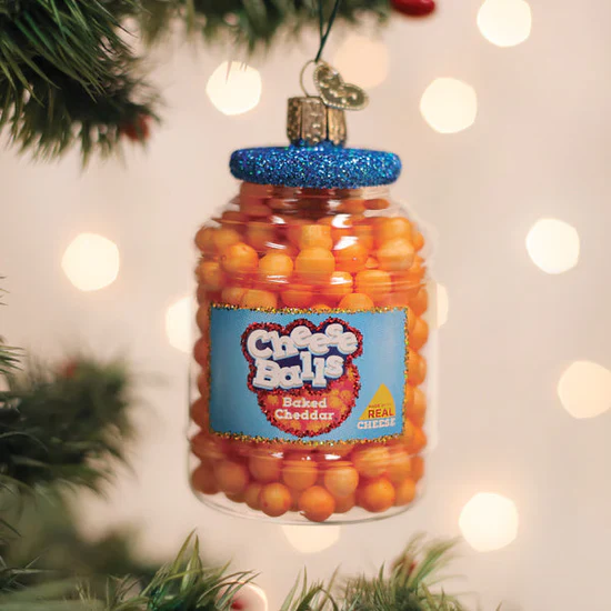 Cheese Balls Ornament, 3.5"