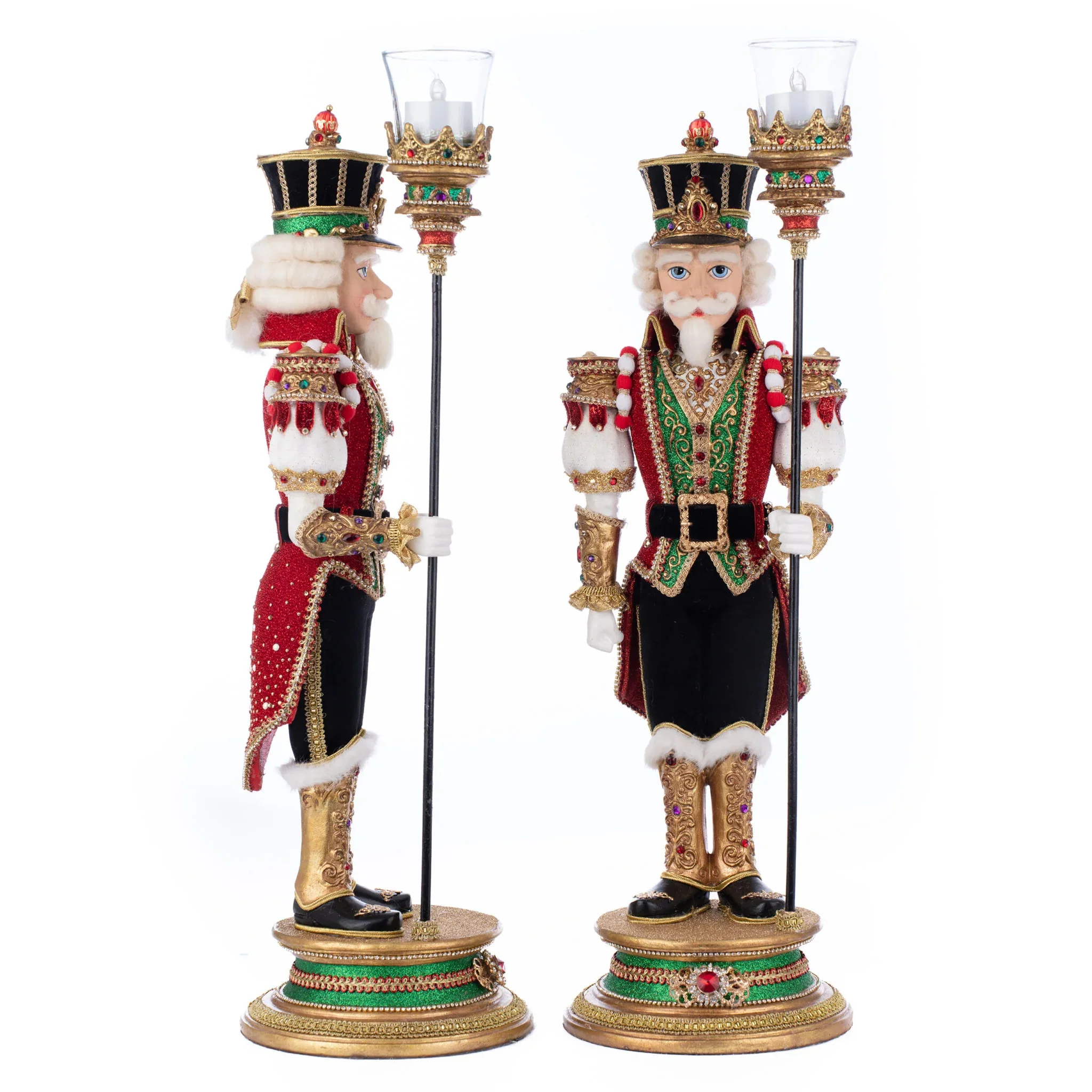 Christmas Ball Nutcracker Votive Guard Figurine, 21.25" (2 styles - sold individually) - Image 4