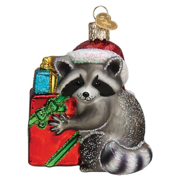 Christmas Bandit Raccoon Ornament - Image 2