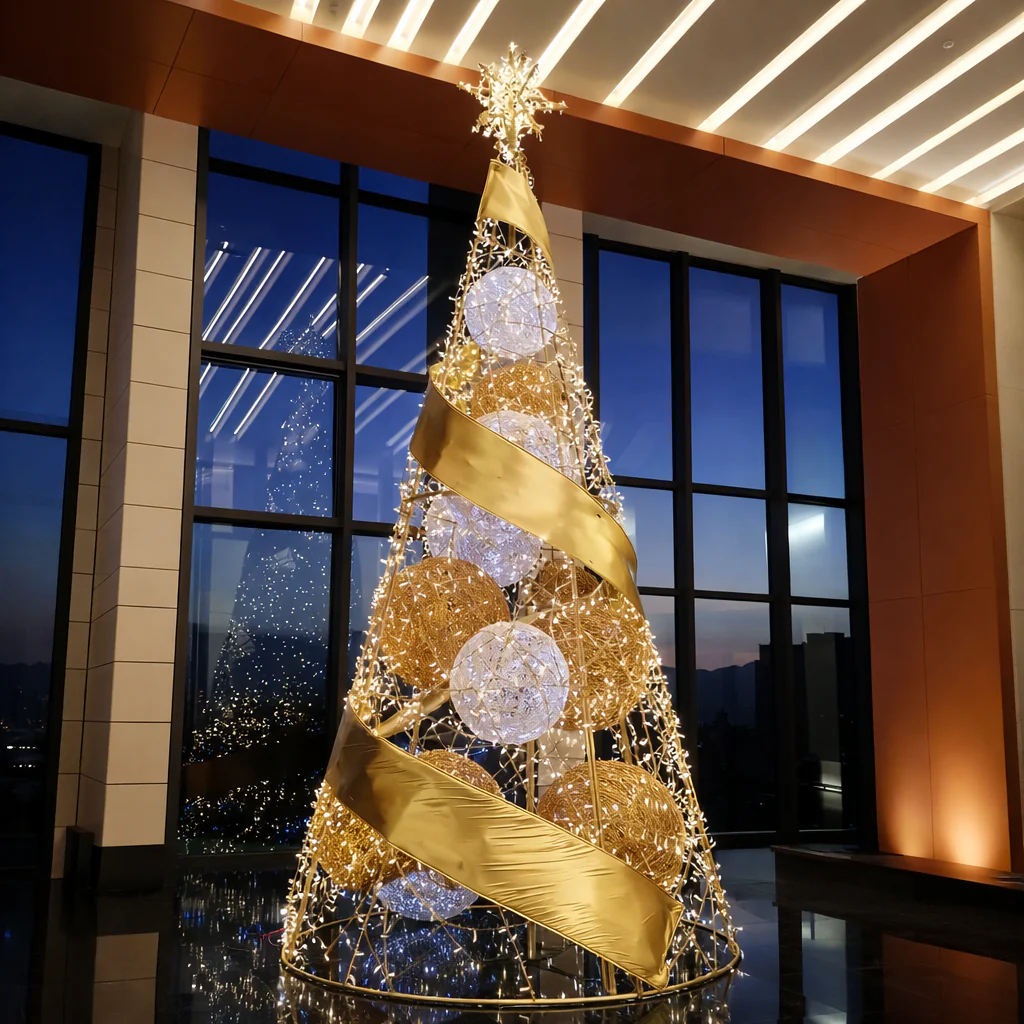 Lighted Cone Struct, Warm White, 12 ft. (370CM) - Image 2