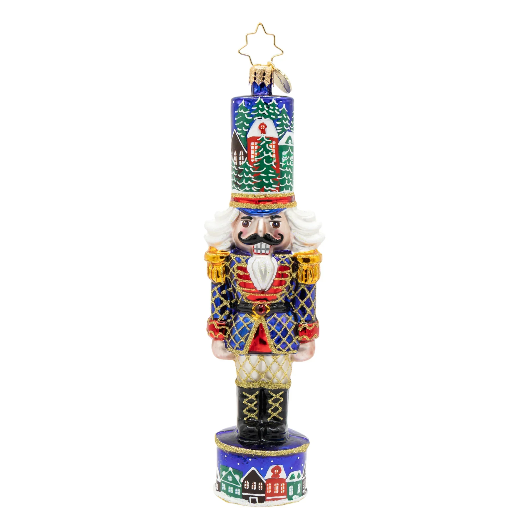Christmas Sentinel Nutcracker Glass Ornament, 6.5" - Image 2