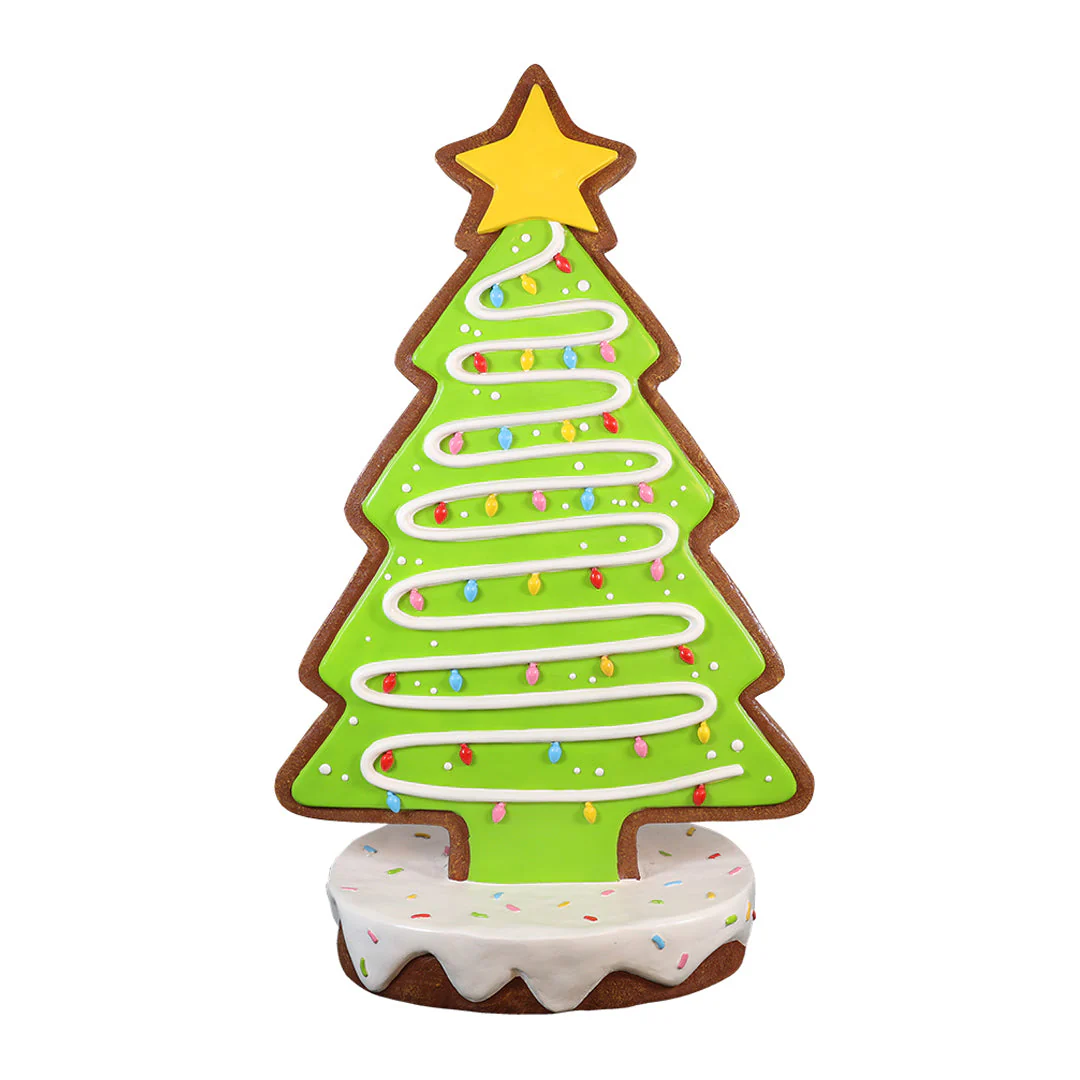 Large Christmas Tree Gingerbread Decoration, 77"