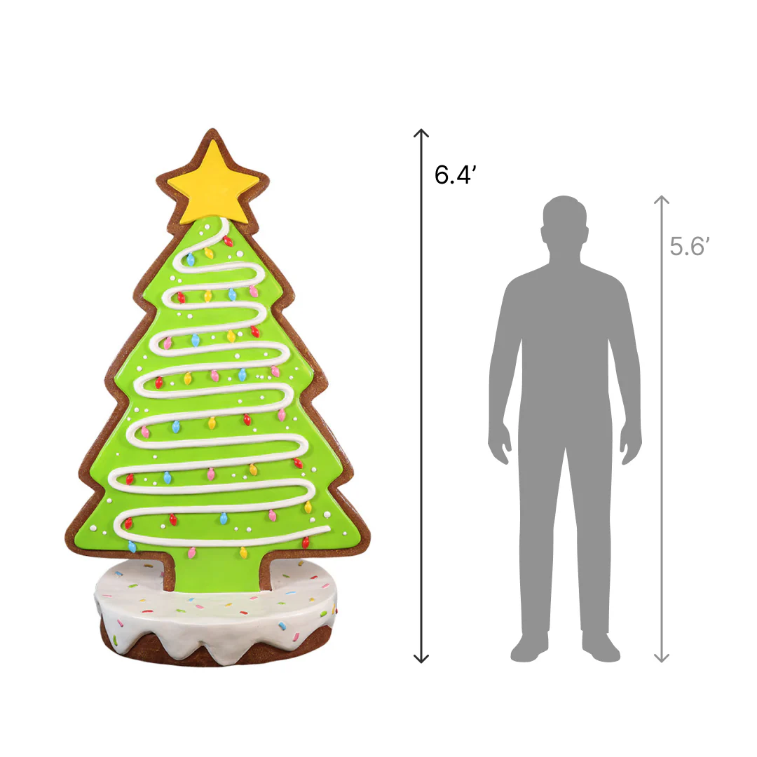 Large Christmas Tree Gingerbread Decoration, 77" - Image 2