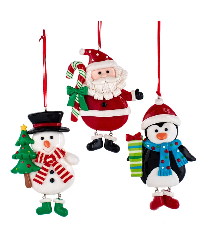 Claydough Santa Hat Gingerbread Ornament (sold individually)