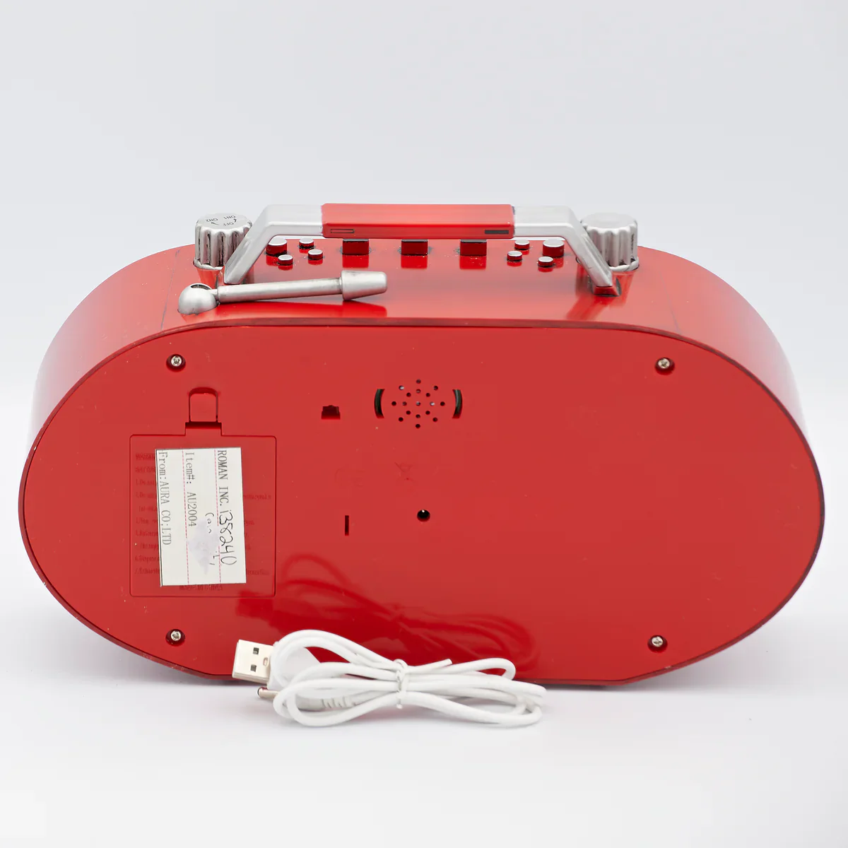 Confetti Lites Lighted Swirl Retro Radio W/ Red Truck & Cardinals Scene, 6" - Image 3