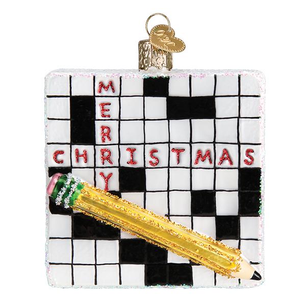 Crossword Puzzle Ornament, 3.25" - Image 2