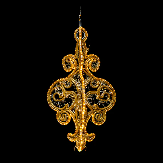 Large Crystal Chandelier, LED Lit (Warm White), 3'11"