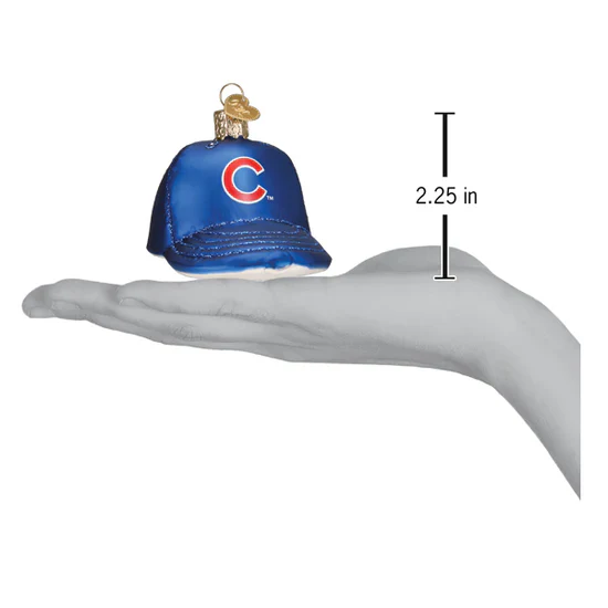 Cubs Baseball Cap Ornament, 3.5" - Image 3