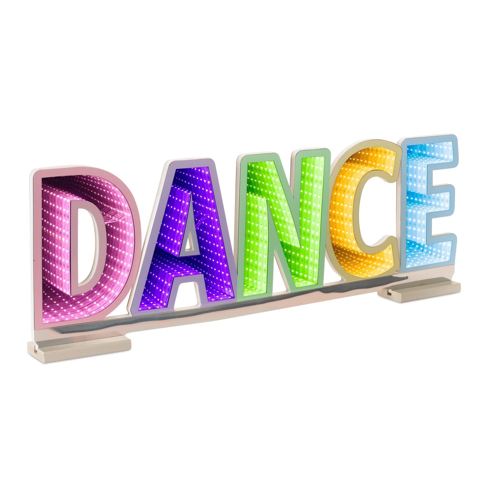"DANCE" Sign Infinity Light, Acrylic, W/ UL Plug, 34.5" x 12"