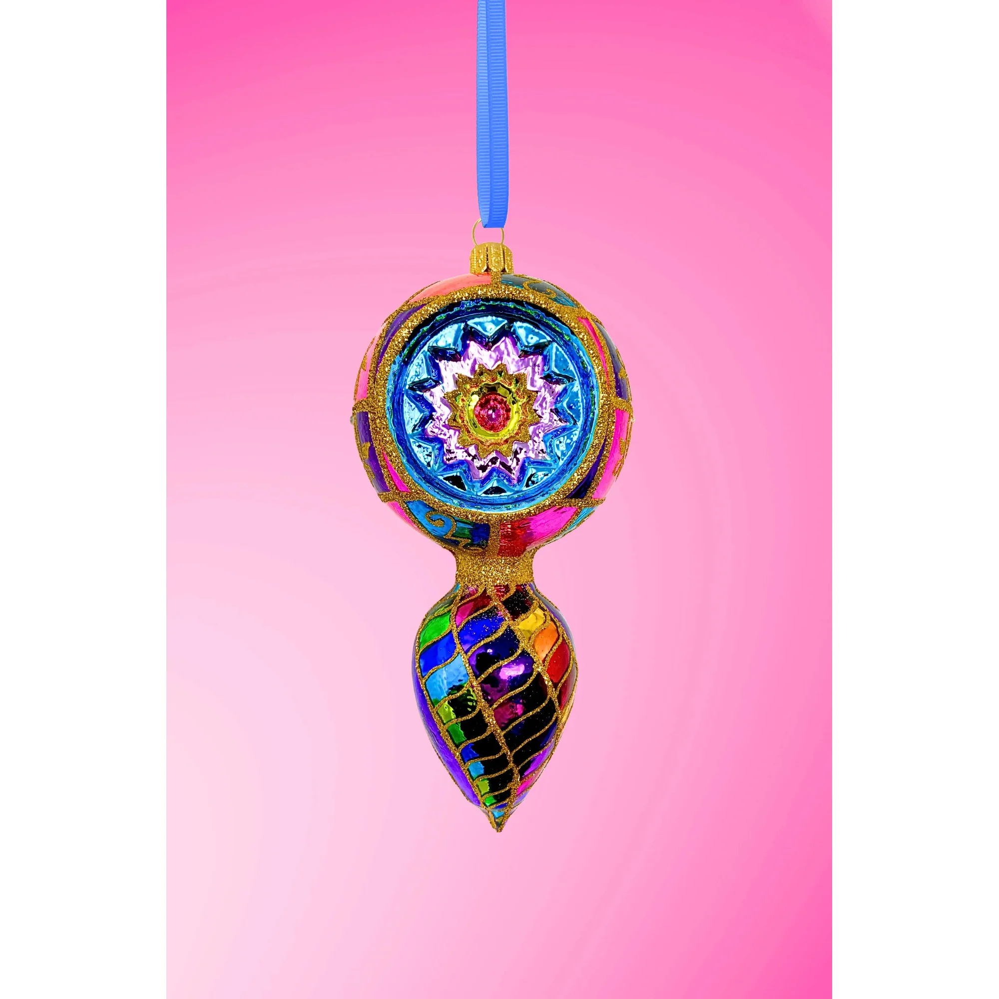 Dazzling Demure Polish Glass Ornament, 6"