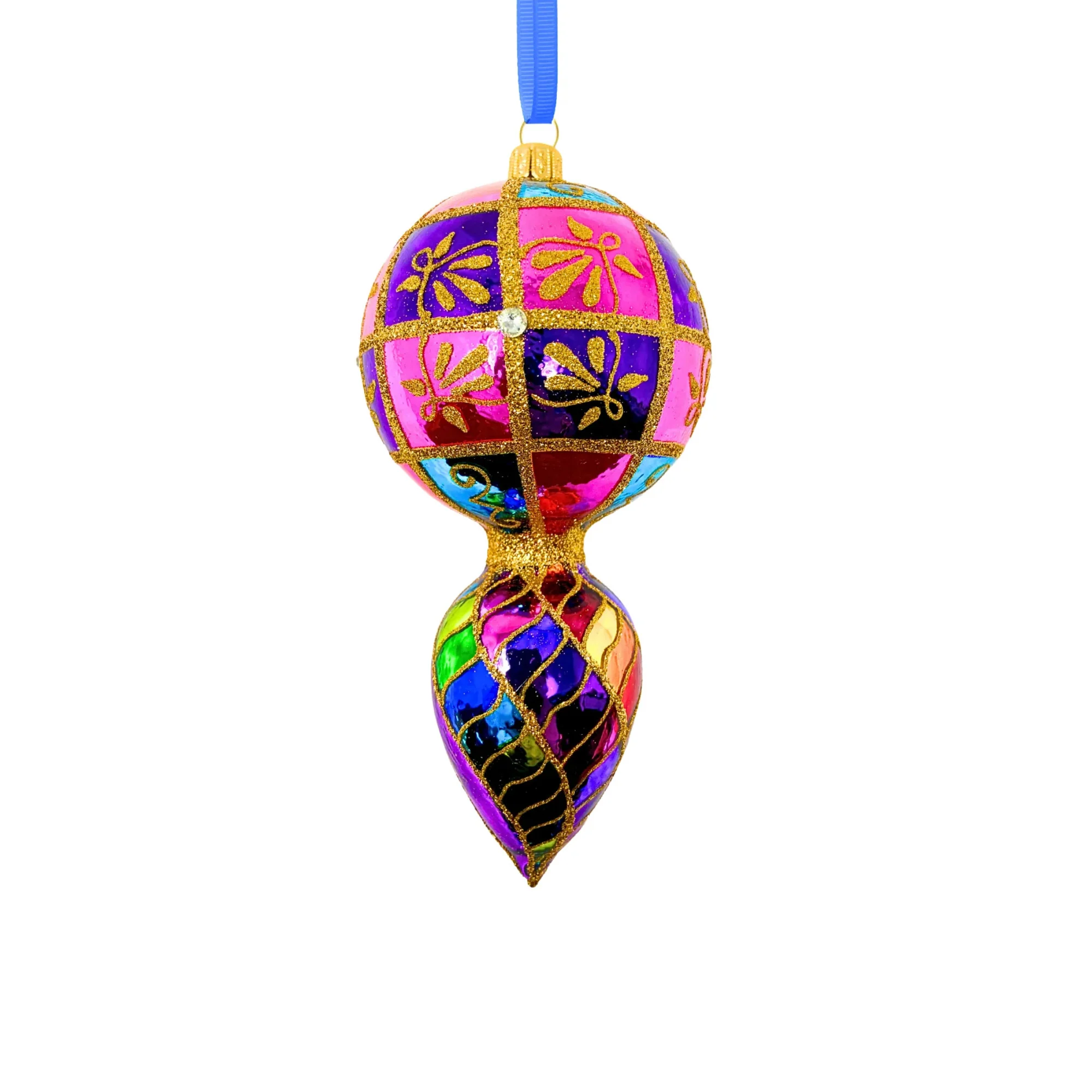 Dazzling Demure Polish Glass Ornament, 6" - Image 3