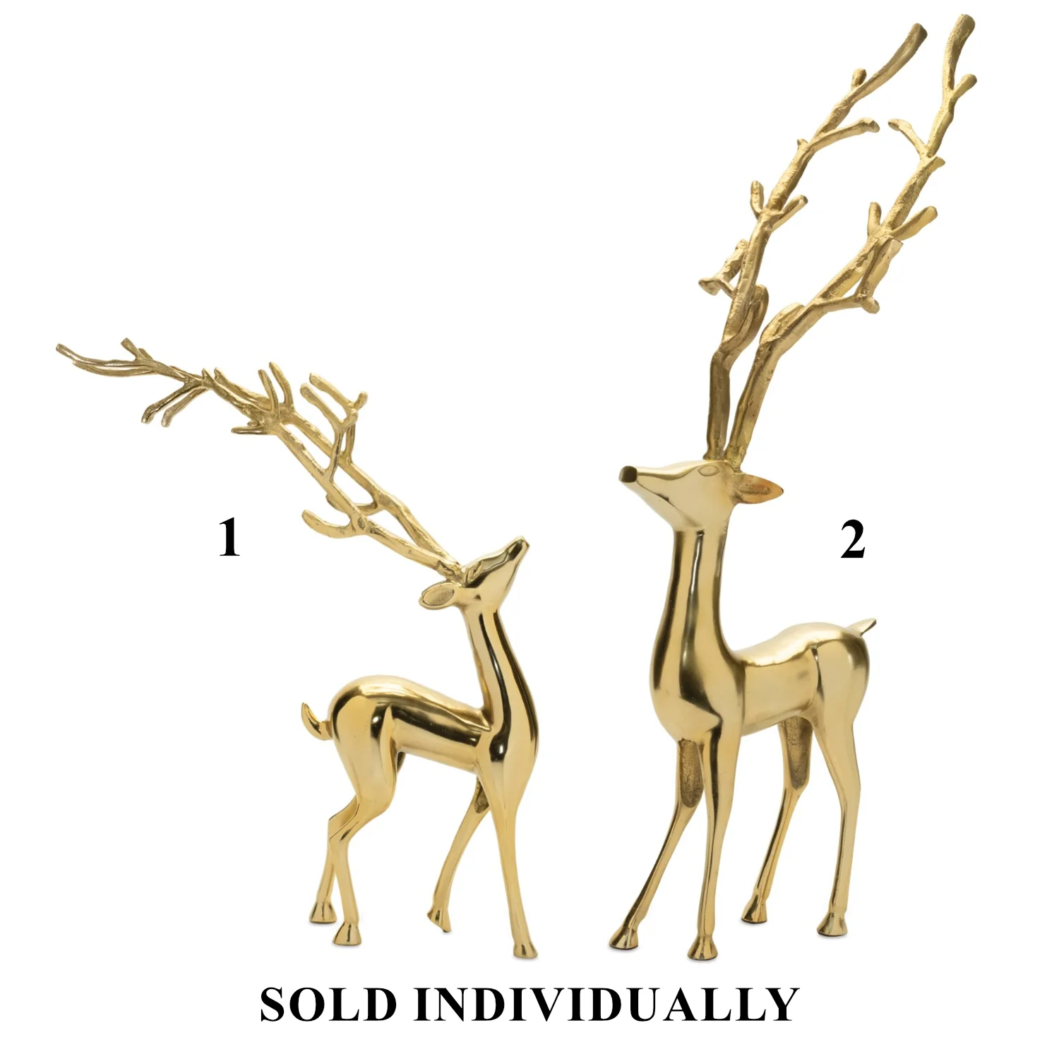 Aluminum Deer Figurine, 23 - 32.5" (2 styles - sold individually)