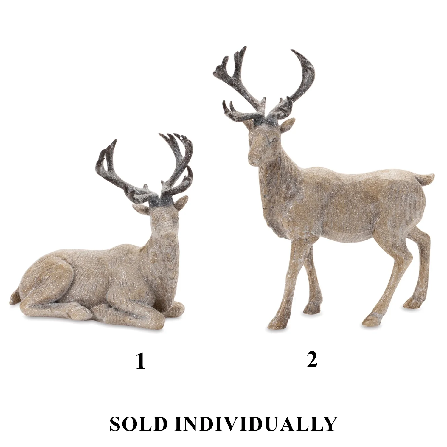 Resin Deer Figurine, 7.5 - 11" (2 styles - sold individually)