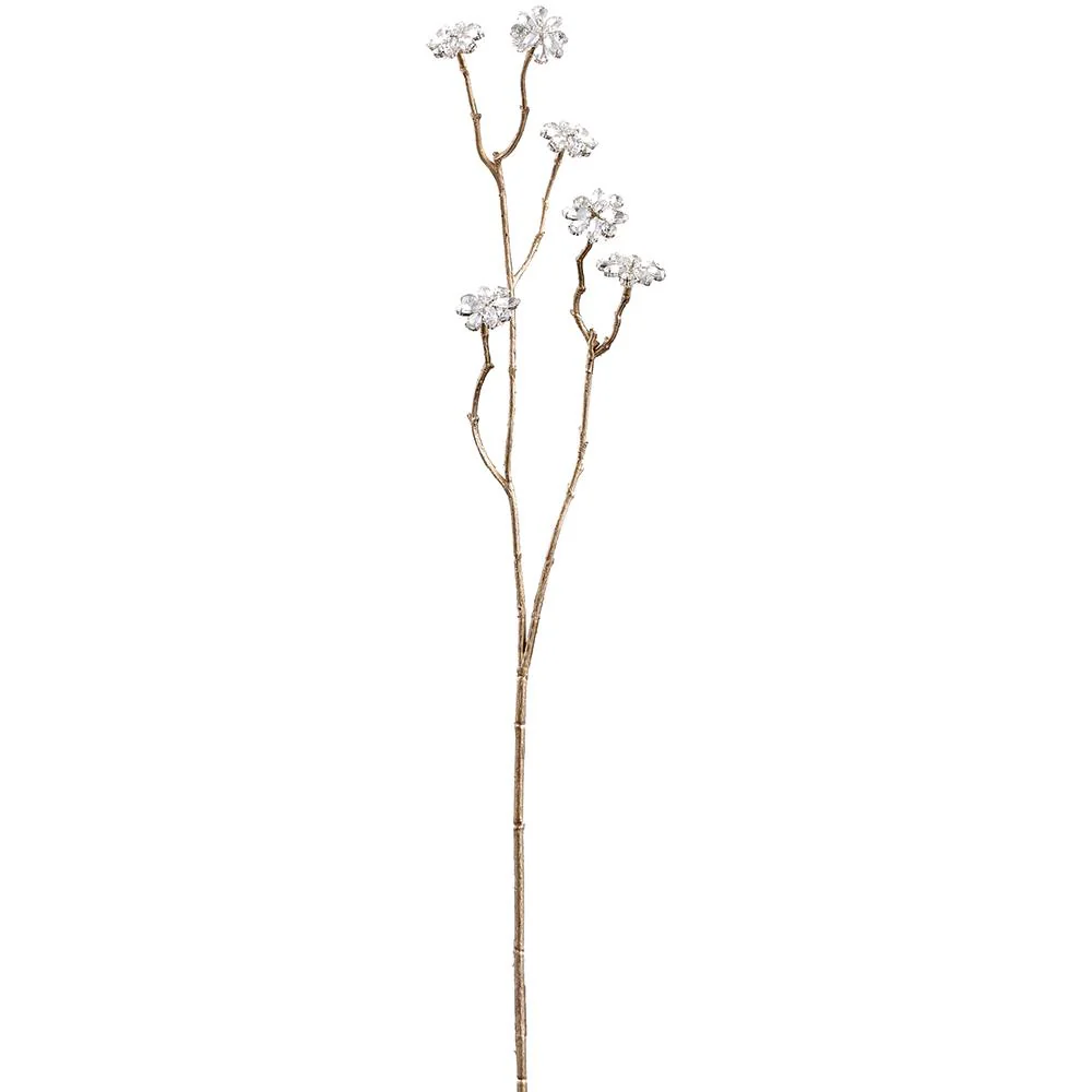Diamond Flower Spray, 26" (Clear)