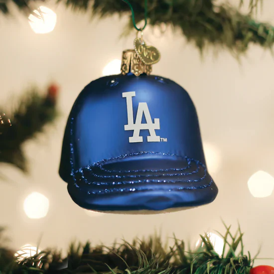 Dodgers Baseball Cap Ornament, 3.5"