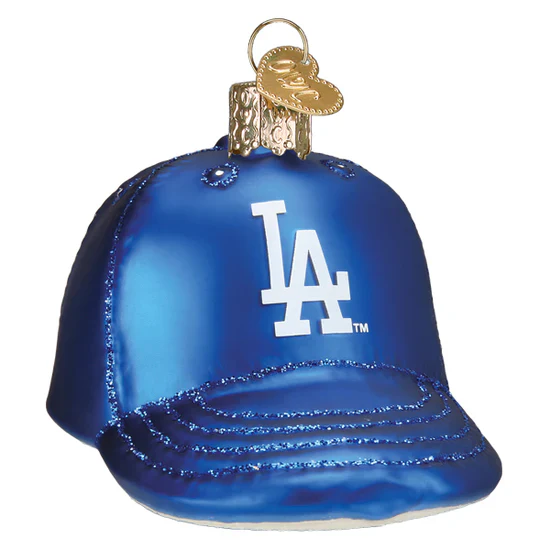 Dodgers Baseball Cap Ornament, 3.5" - Image 2