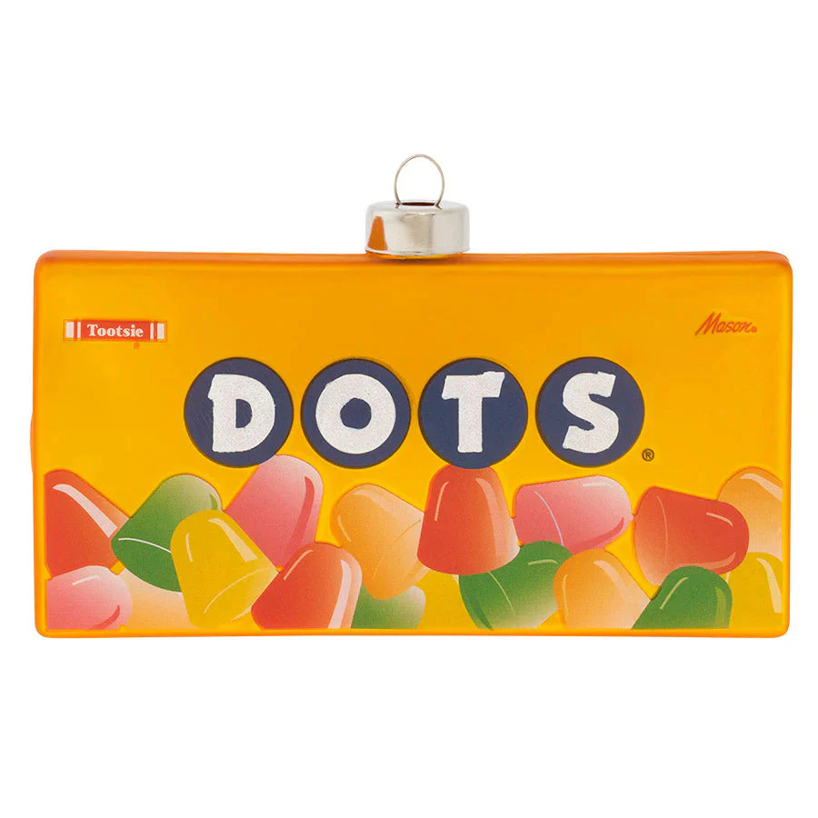 Glass Dots Box Ornament, 5"