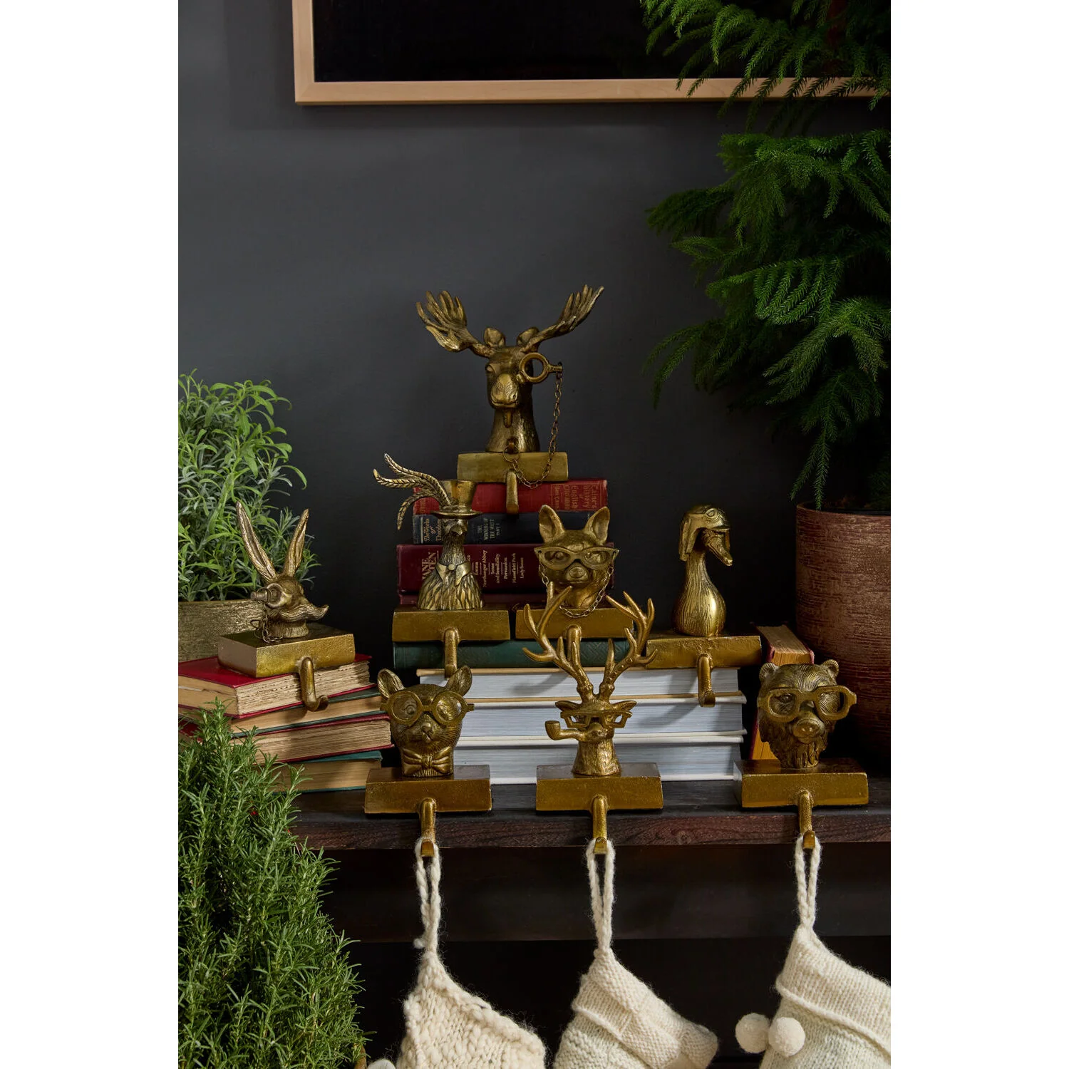 E + E Beatrice the Bear Stocking Holder, 4.75"x 2.75"x 6.5" (Antique Gold) - Image 4
