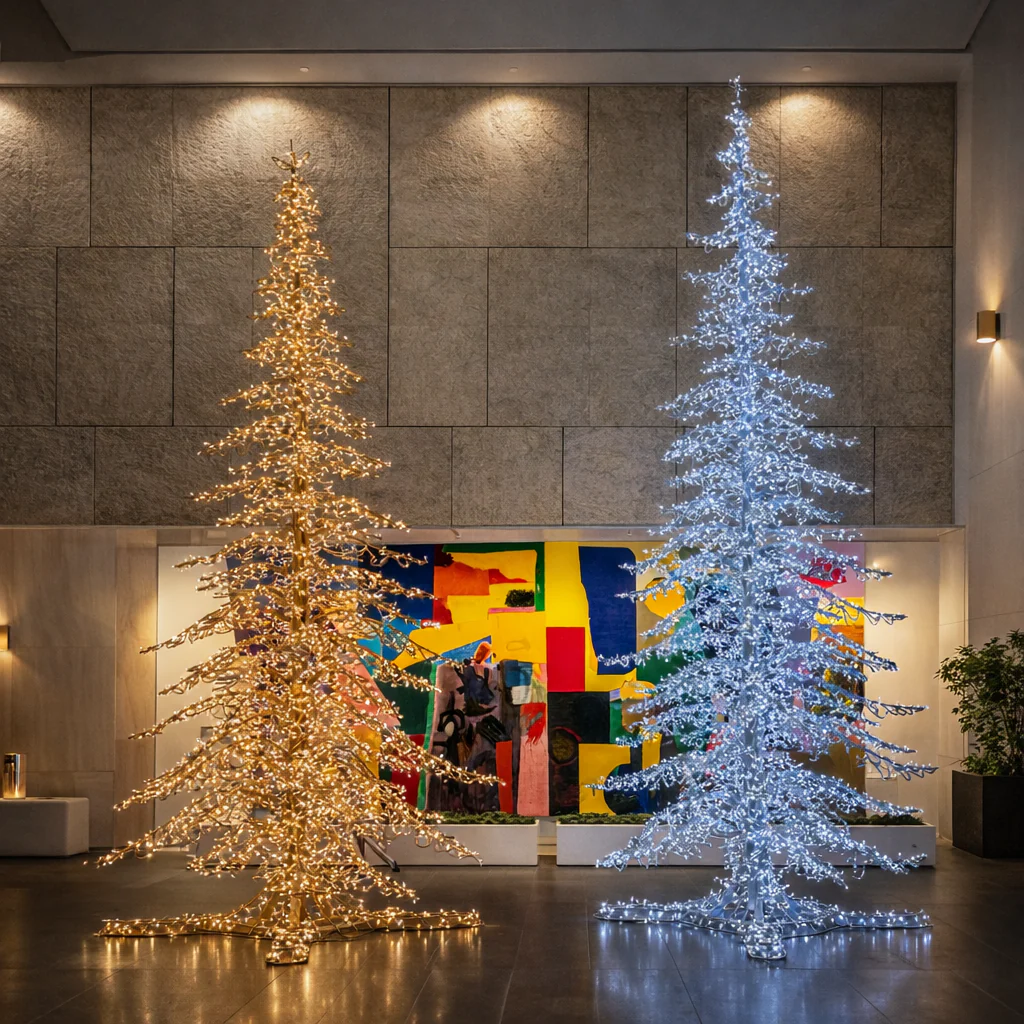 Giant Fir Tree, LED Lit (White), 22ft - Image 2