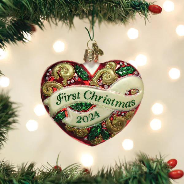 First Christmas 2024 Heart Ornament