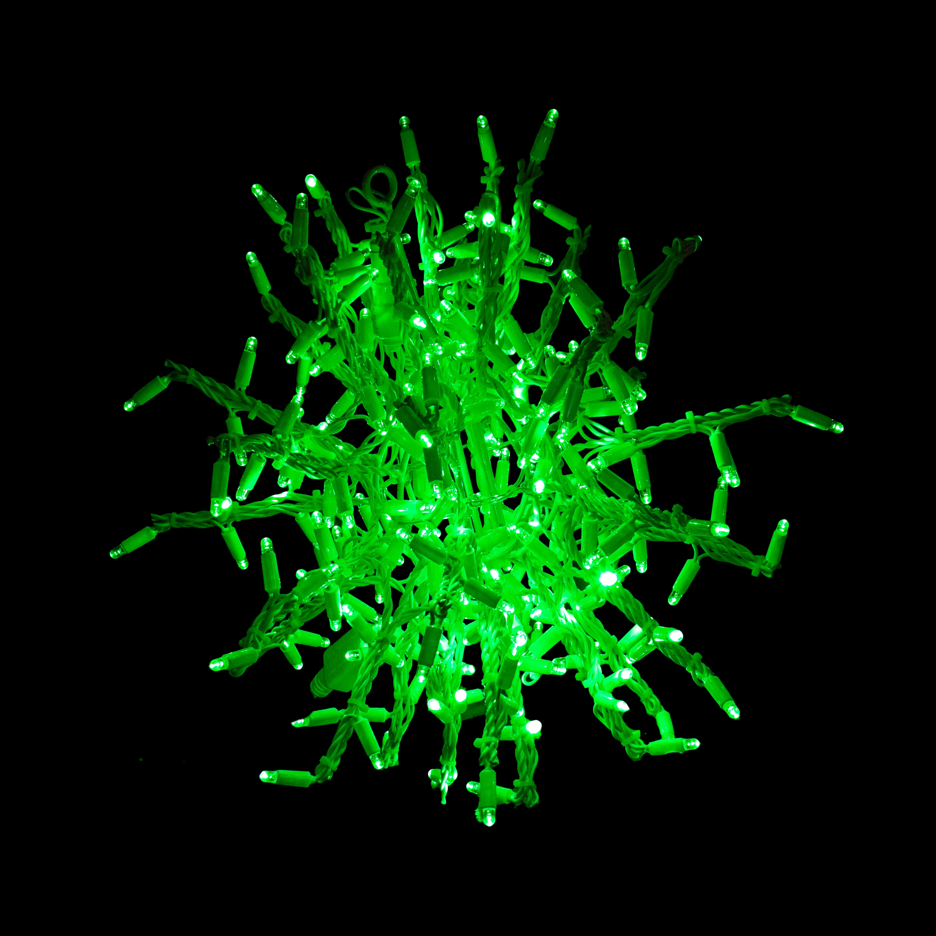 Large Foldable Snowball, LED Lit (Green), 31"