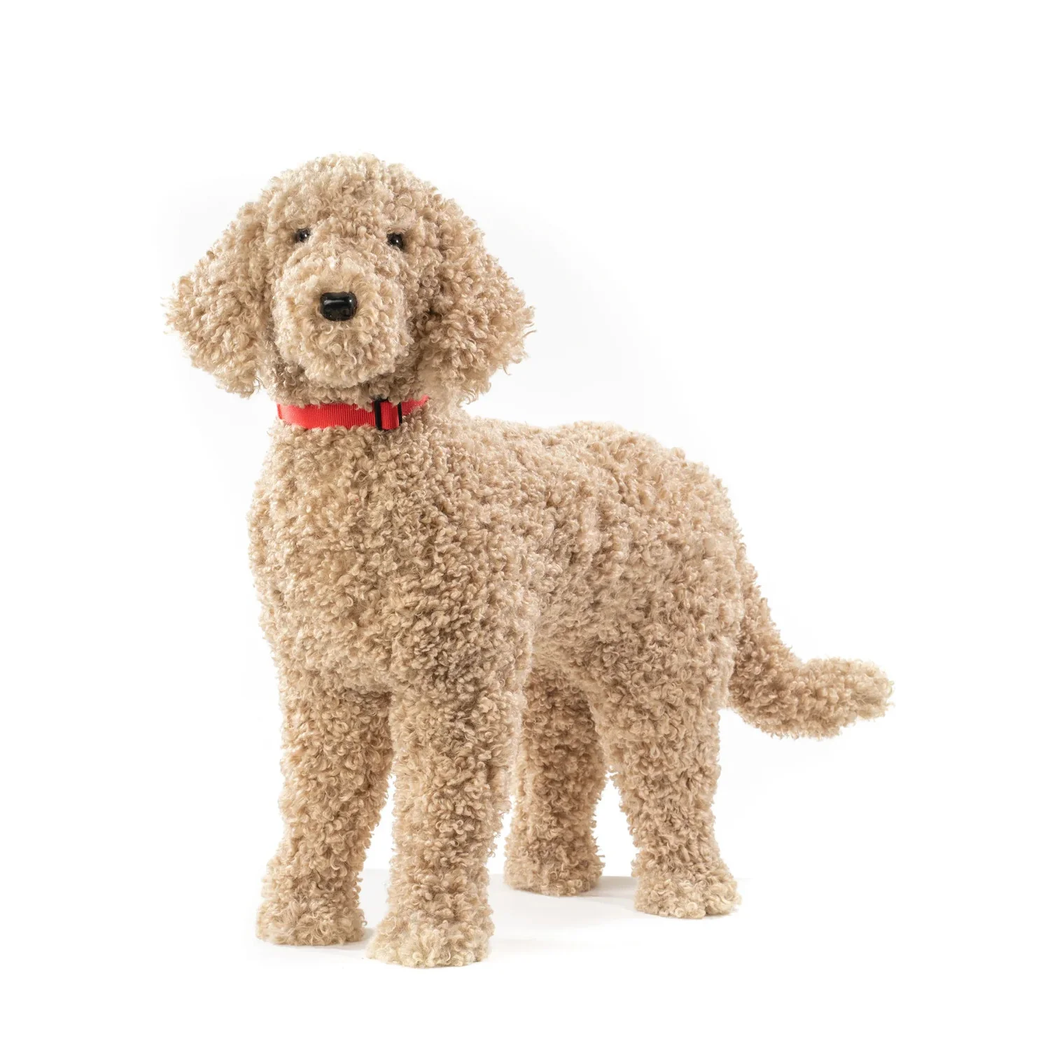 Footrest Dog Large Figurine, Doodle Golden, 19"