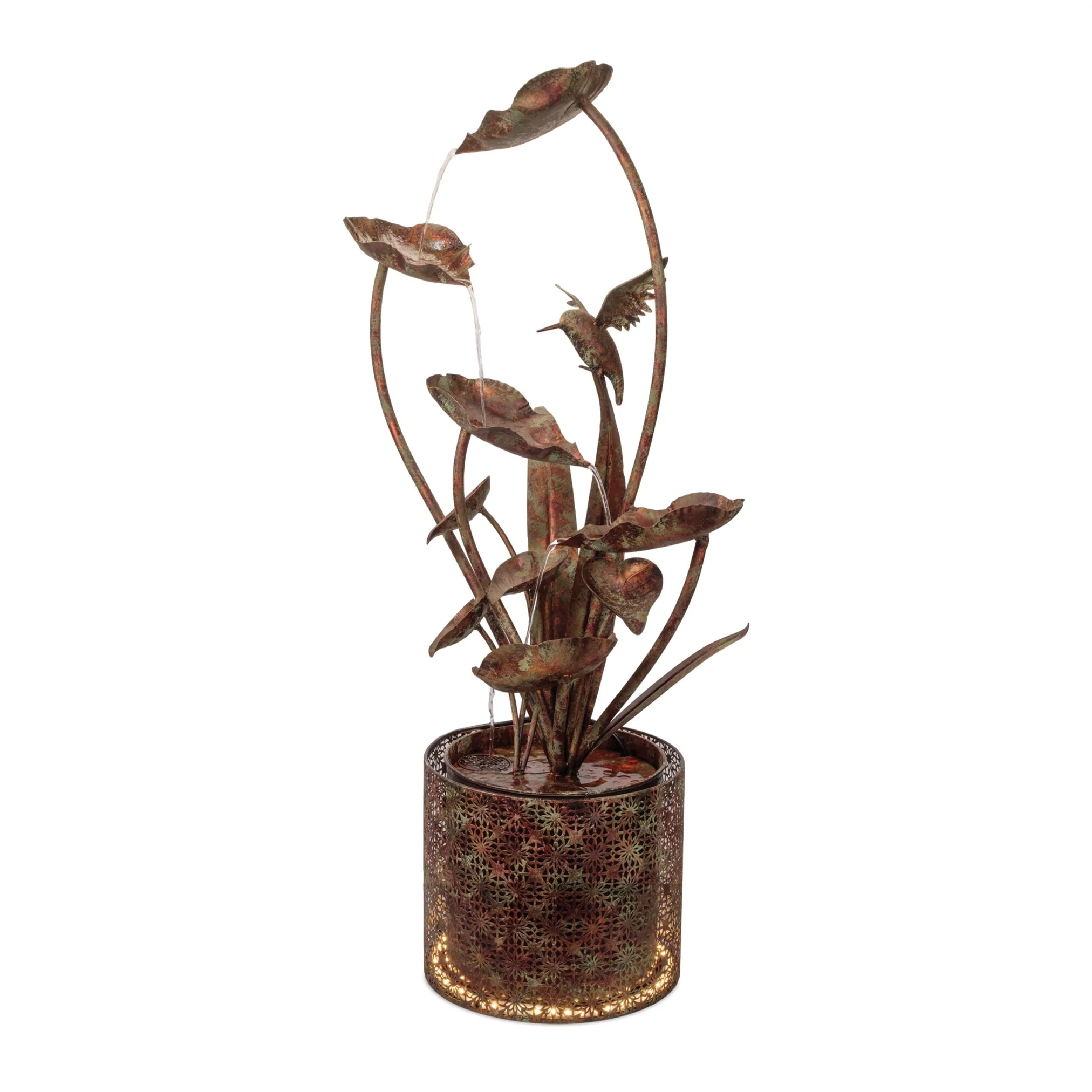 Fountain W/ Light, Iron, YH707MIX Pump, 42"