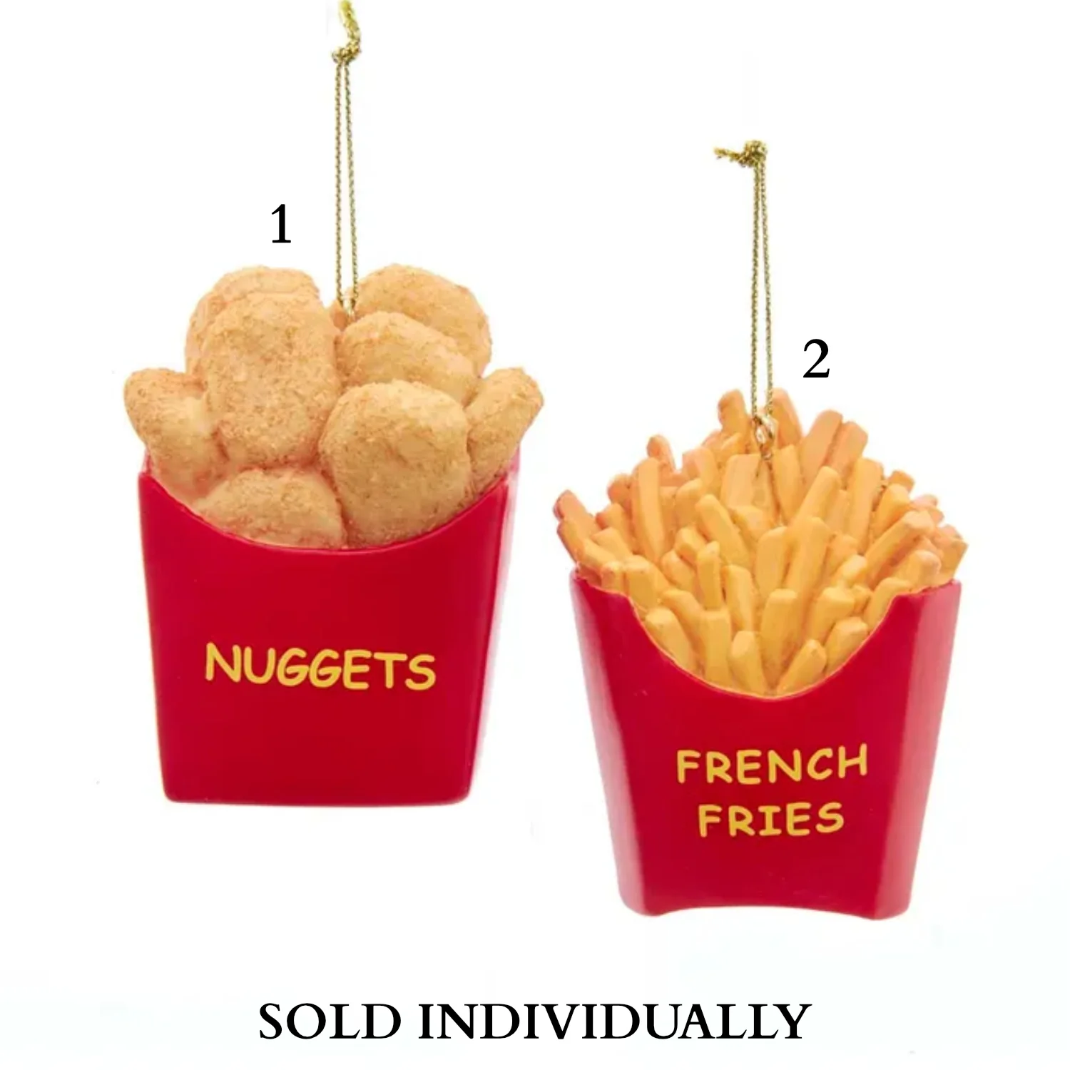 Fries and Nuggets Ornaments, 3" (2 Styles - Sold Individually)