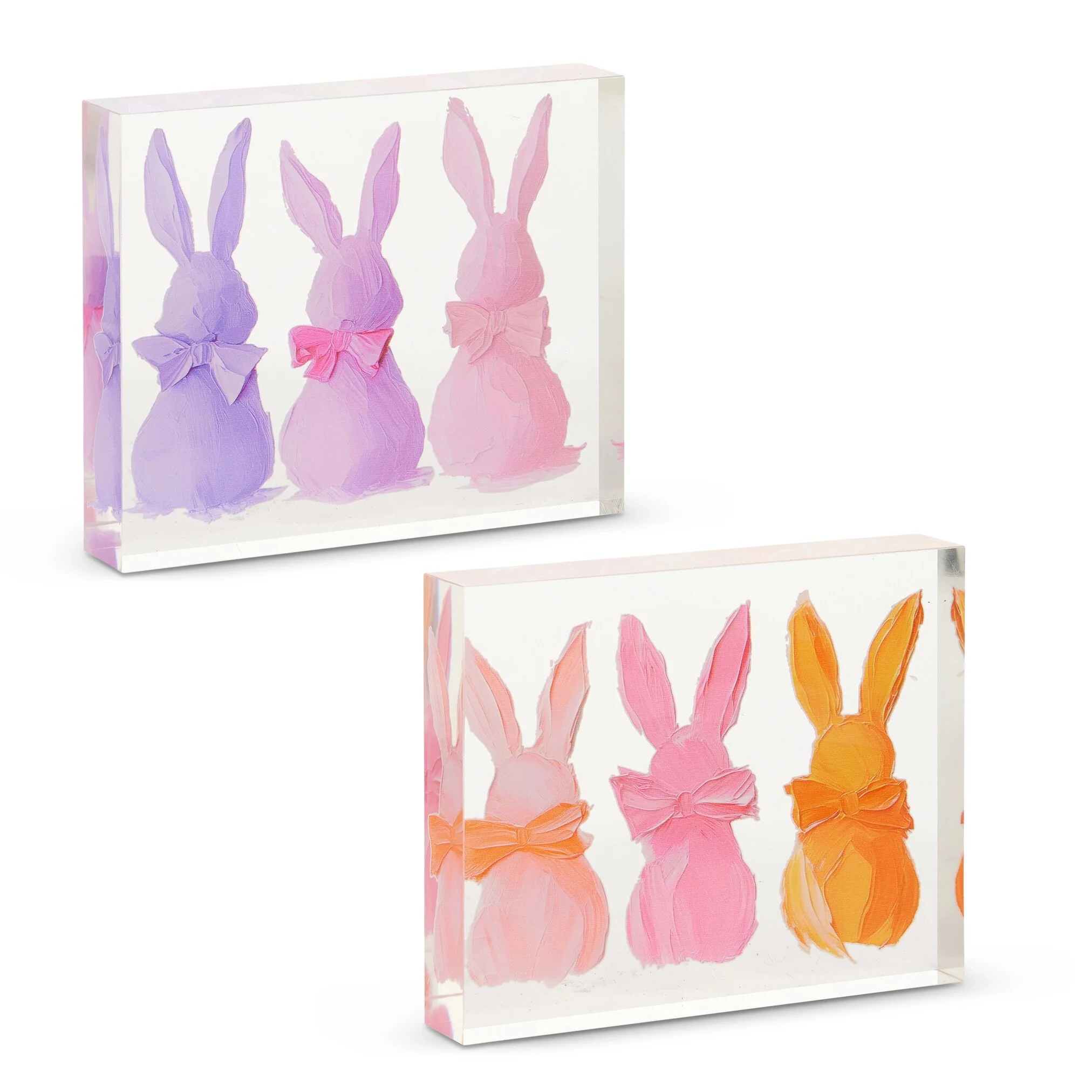 Frosted Bunny Acrylic Block, 8" (2 styles - sold individually) - Image 2