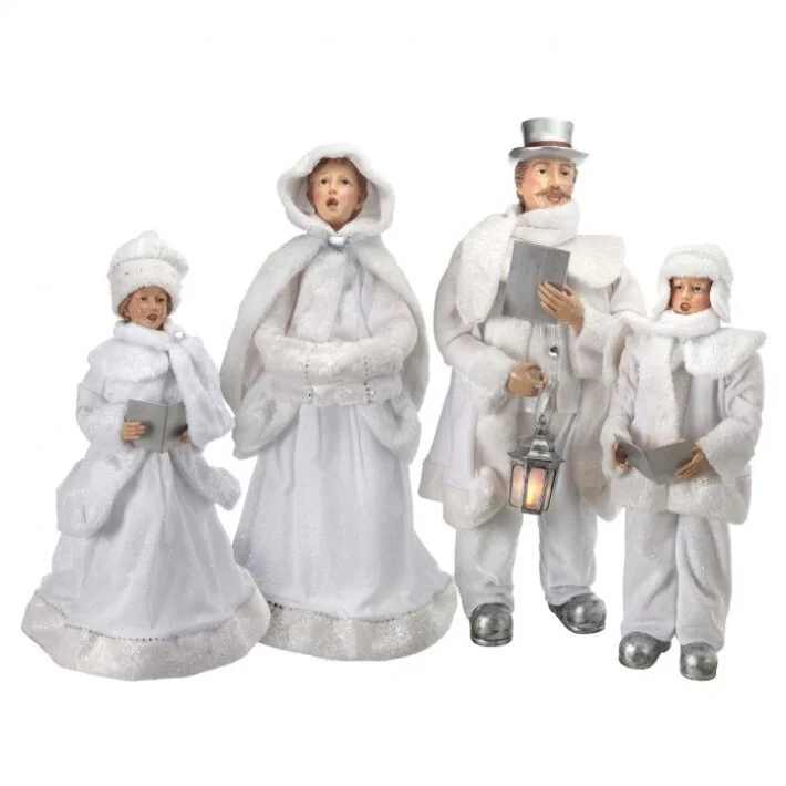 Frosted White Carollers, 26-35" (Set of 4) - Image 10