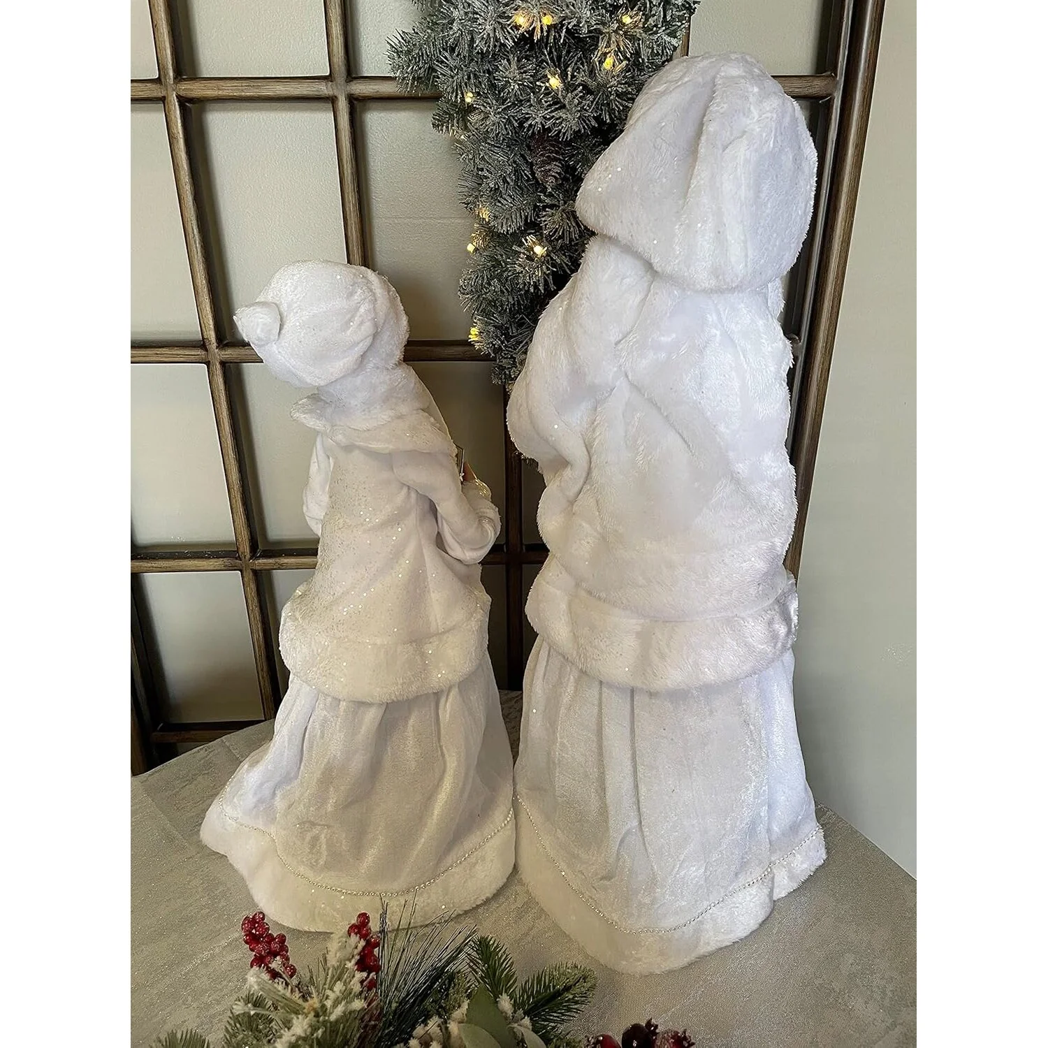 Frosted White Carollers, 26-35" (Set of 4) - Image 7