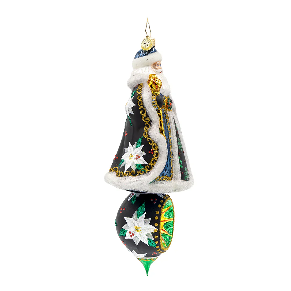 Gilded Saint Nicholas Glass Ornament, 8" - Image 2