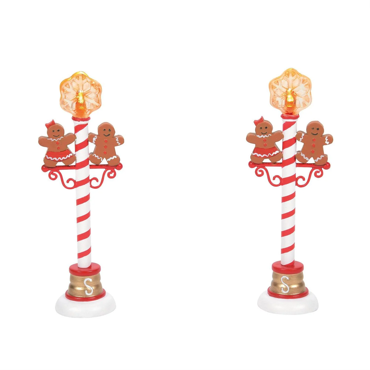 Village Accessories - Gingerbread Street Lights, 4.85"