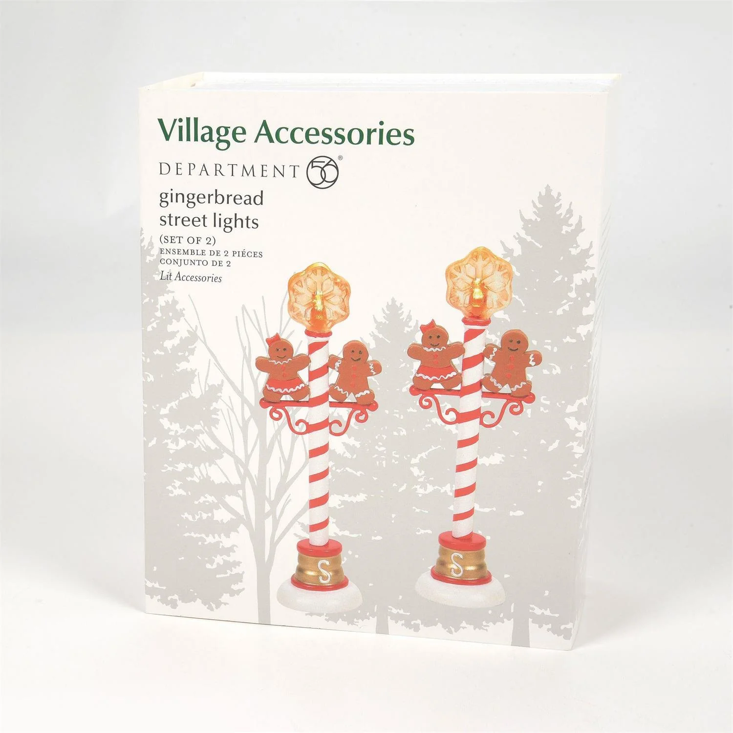 Village Accessories - Gingerbread Street Lights, 4.85" - Image 4