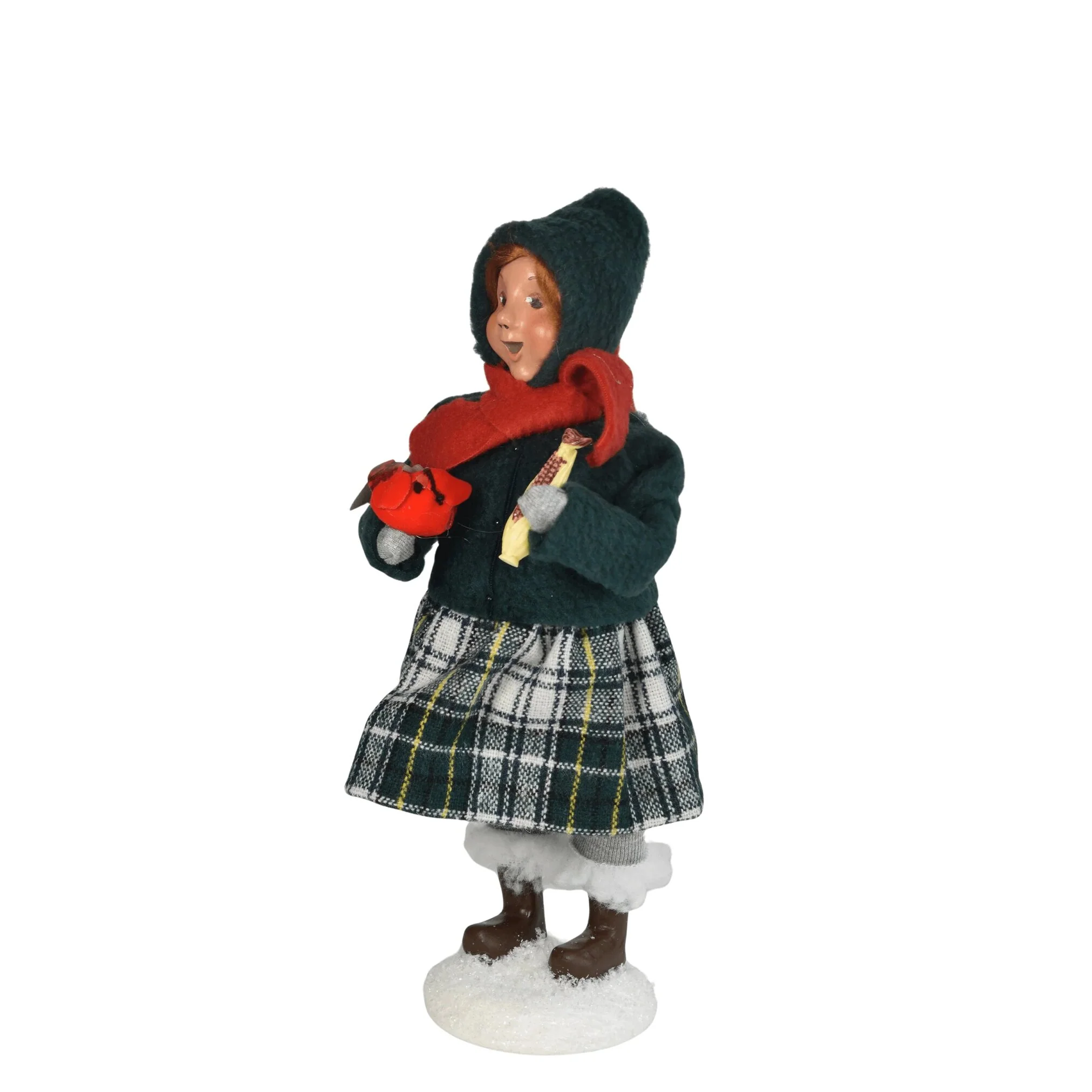 Girl w/ Cardinals Caroler Figurine, 10" - Image 4