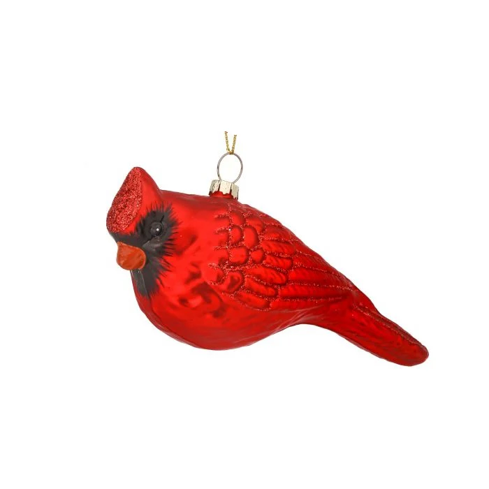 Glass Cardinal Ornament, 6" (2 styles - sold individually) - Image 3