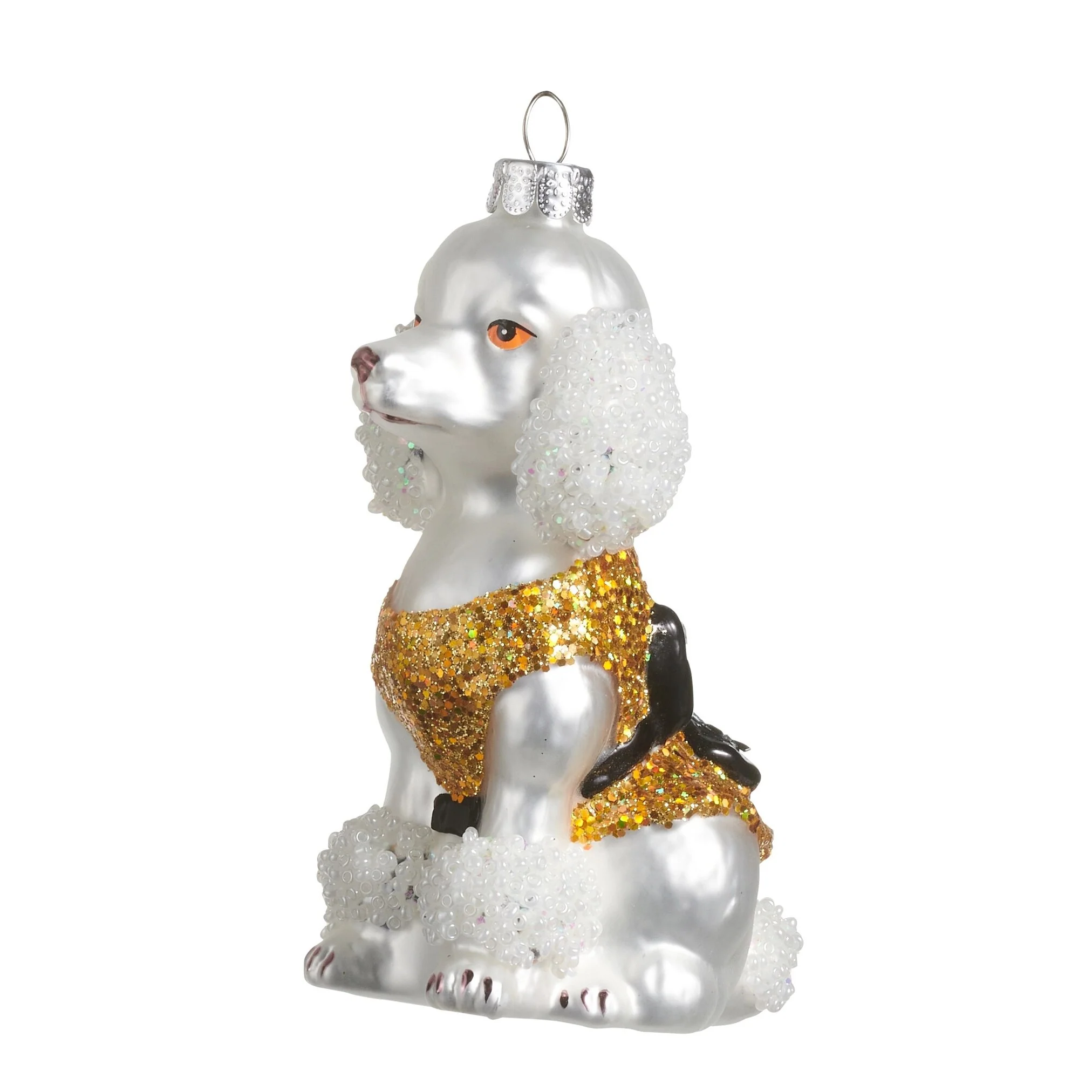 Glass Fancy Poodle Ornament, 4" - Image 3