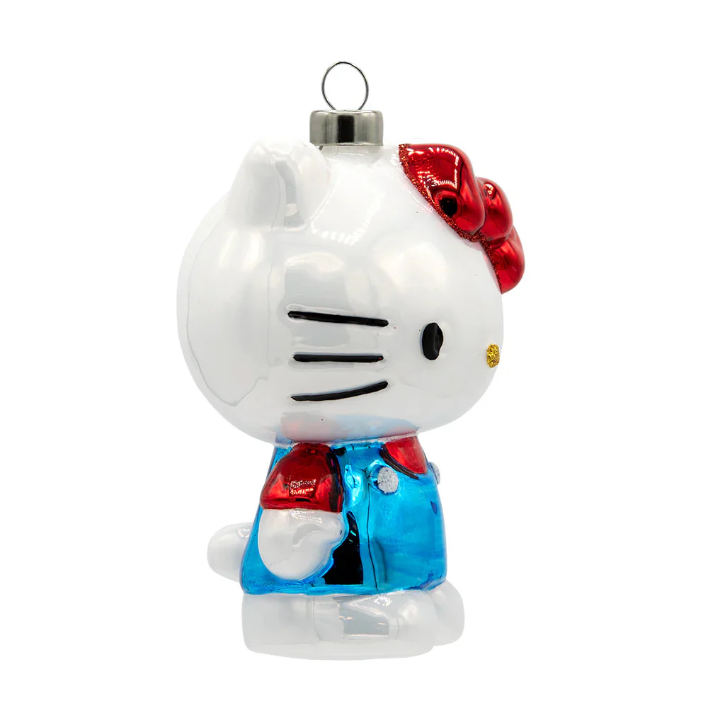Glass Happy Hello Kitty Ornament, 5" - Image 2