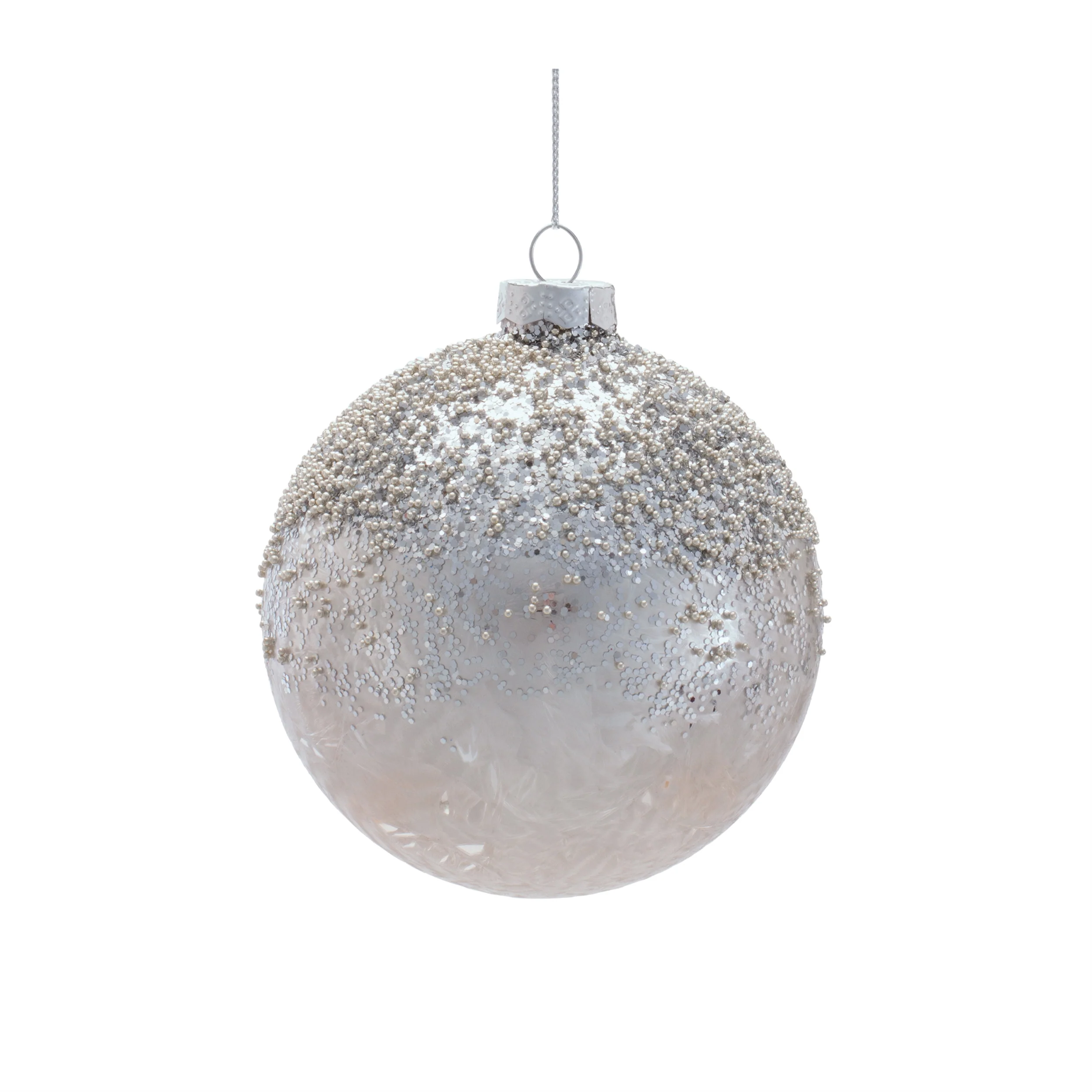 Glass Pearl Ornament, 4" - 4.5" (3 styles - sold individually)