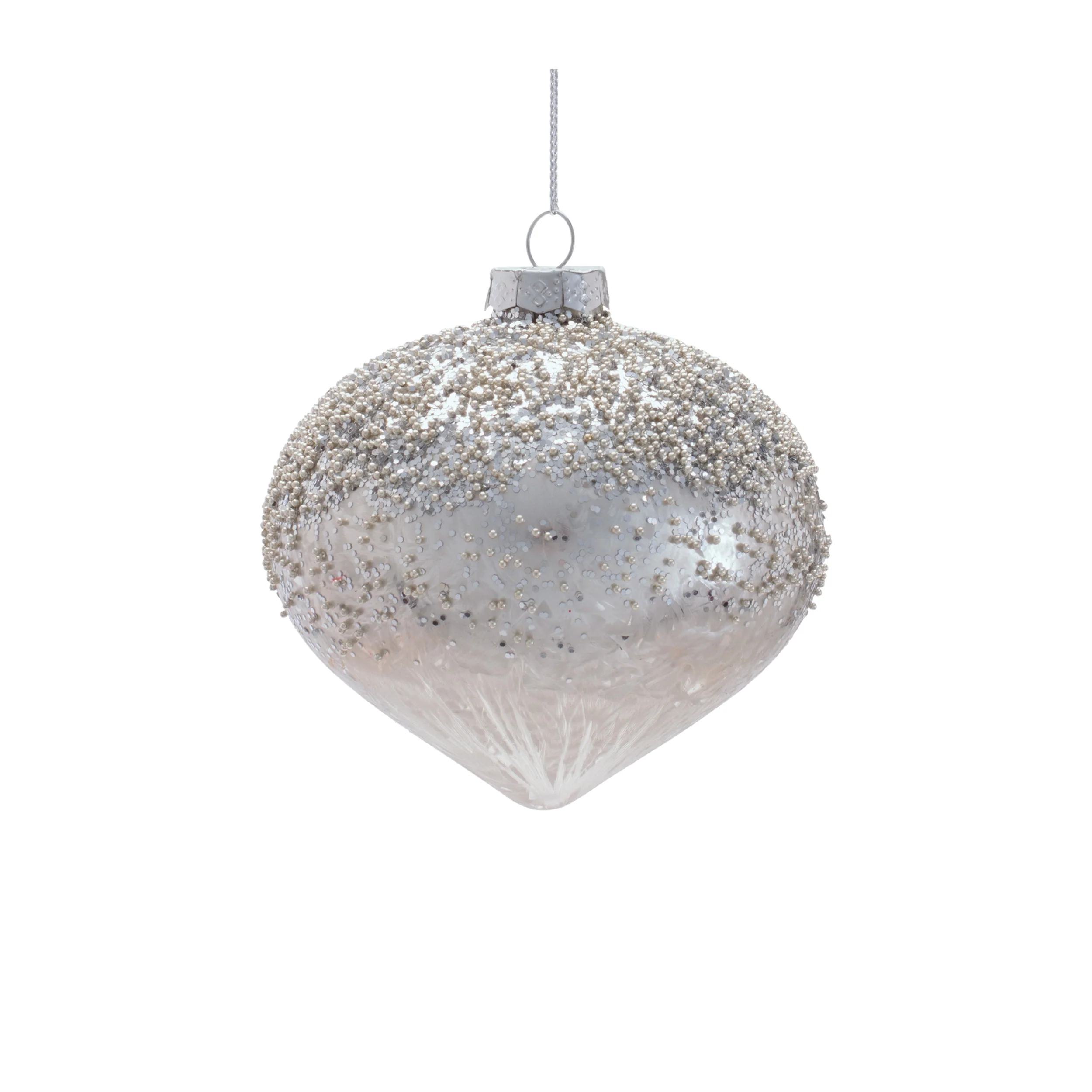 Glass Pearl Ornament, 4" - 4.5" (3 styles - sold individually) - Image 3