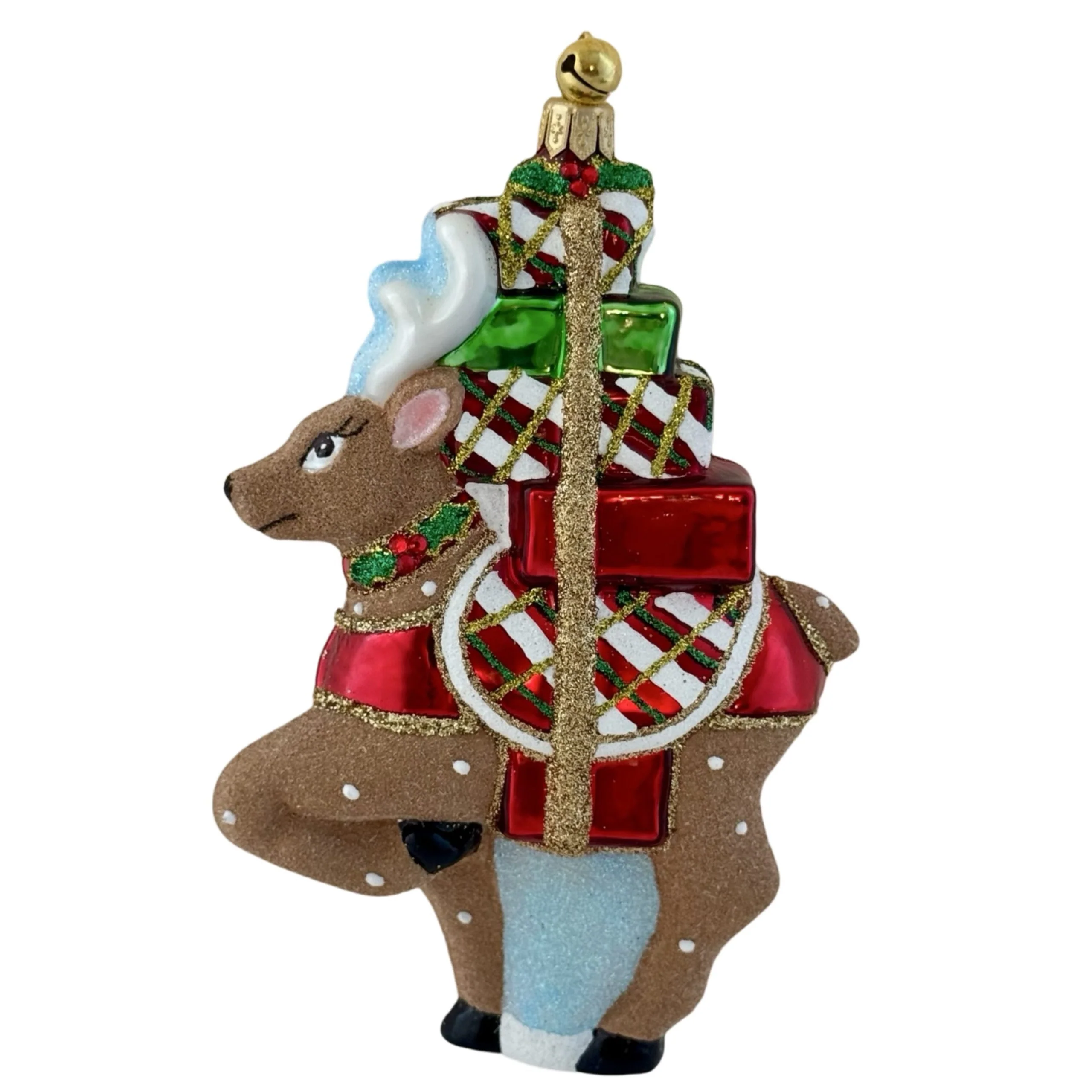 Glass Ralph D. Reindeer Ornament, 6" - Image 2