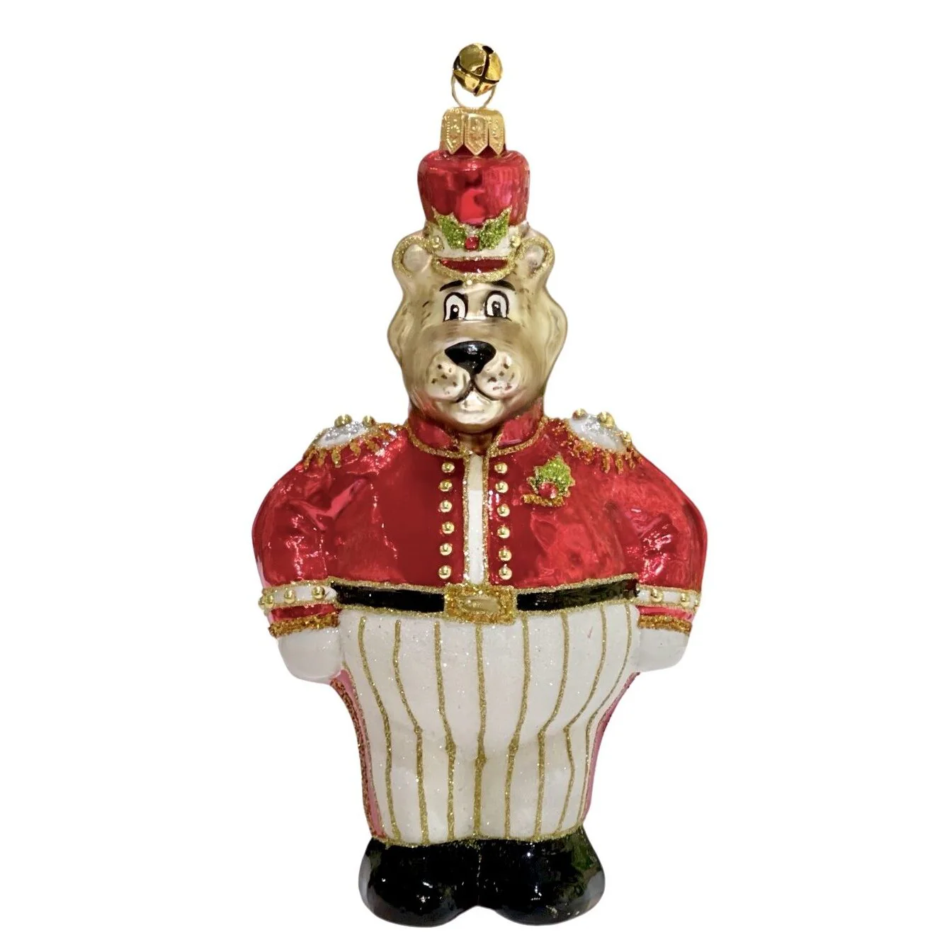 Glass Sergeant Bear Major Grizzly Ornament, 6.5"