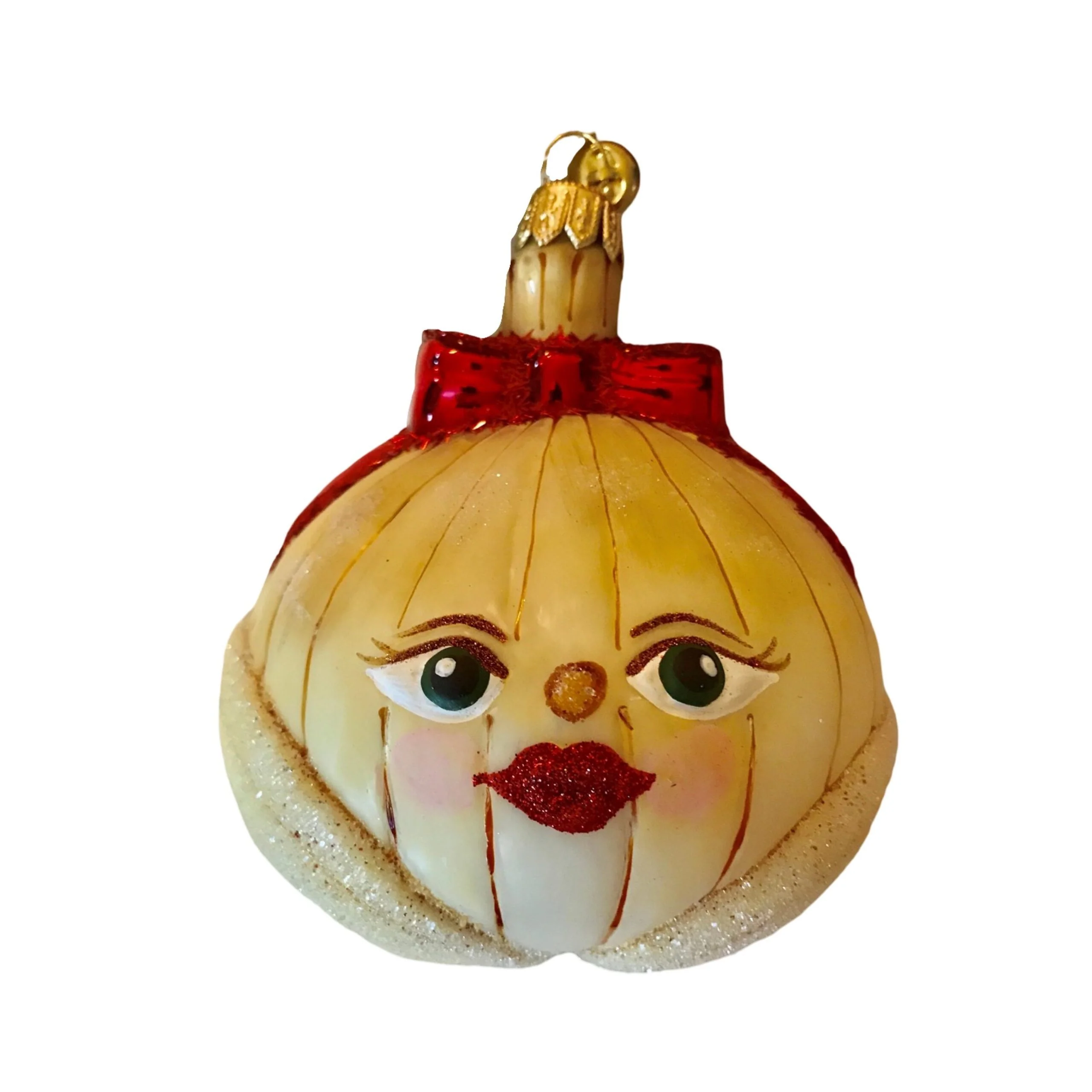 Glass Vidalia Sweetie Ornament, 4"